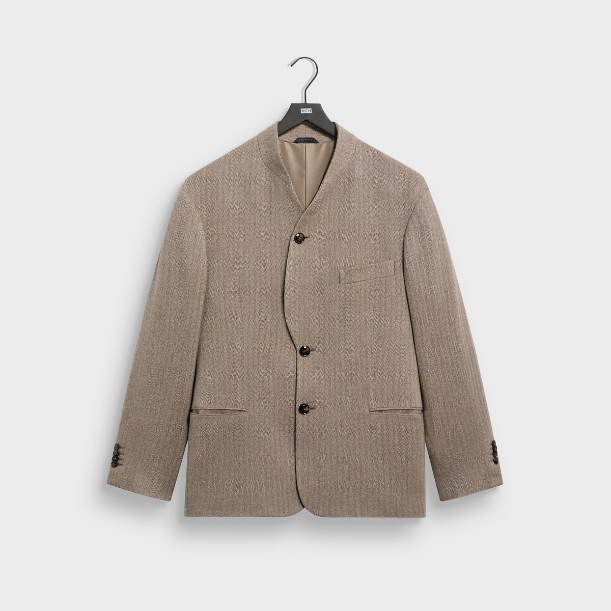 Giorgio Armani & Kith Cashmere Collarless Blazer - Iron