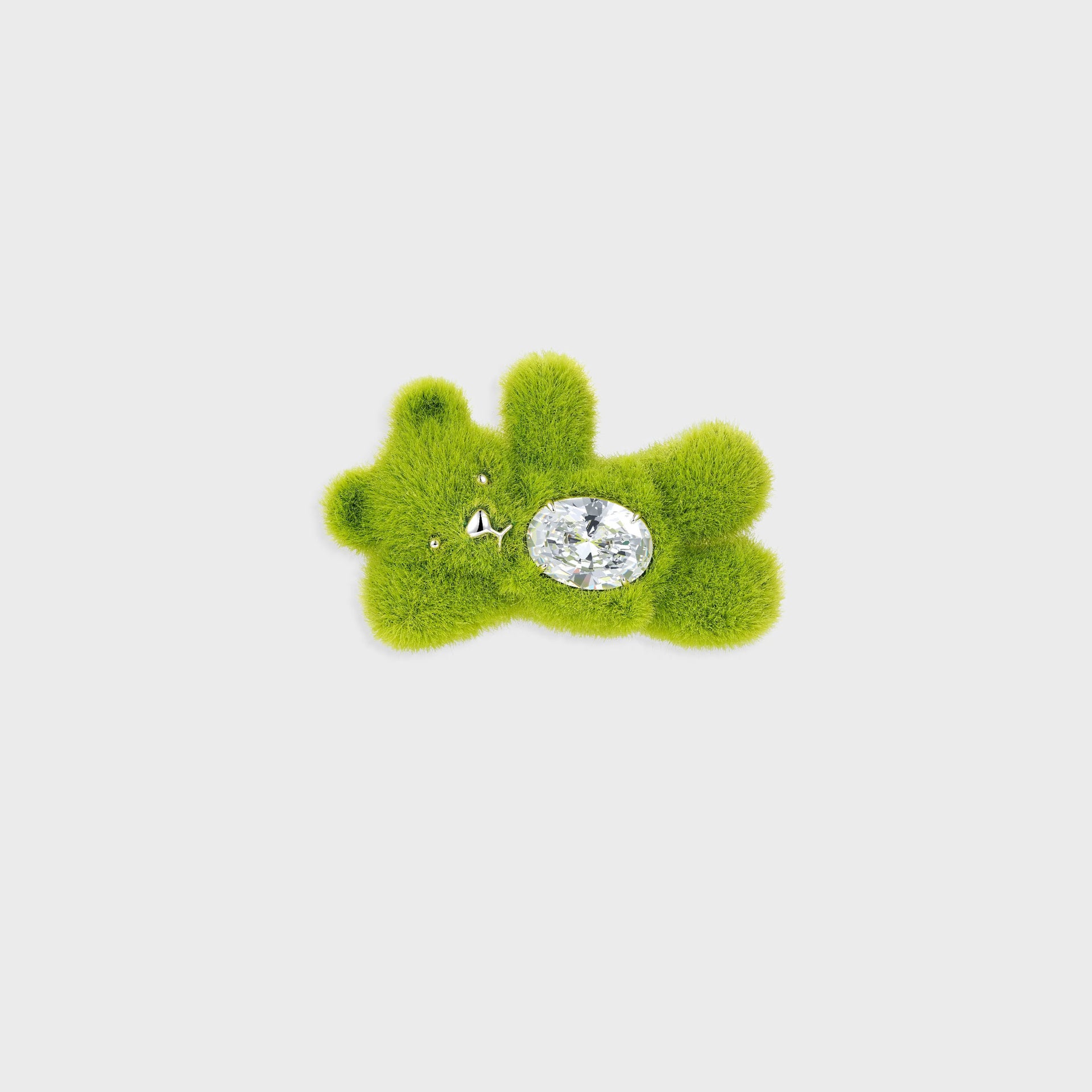 YVMIN Grass Bear Hair Clip - Green