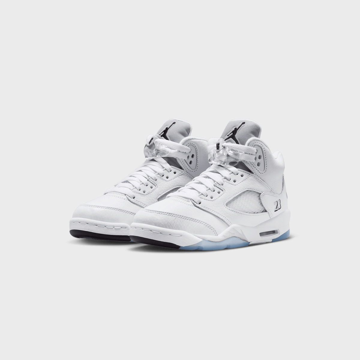 Jordan GS Air Jordan 5 Retro OG - White / Metallic Silver / Black