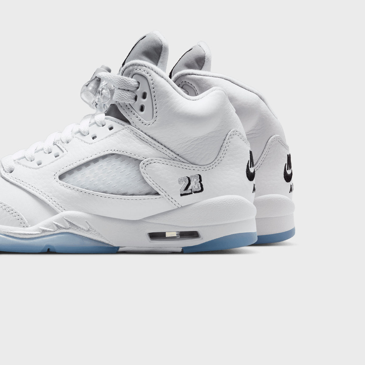 Jordan GS Air Jordan 5 Retro OG - White / Metallic Silver / Black