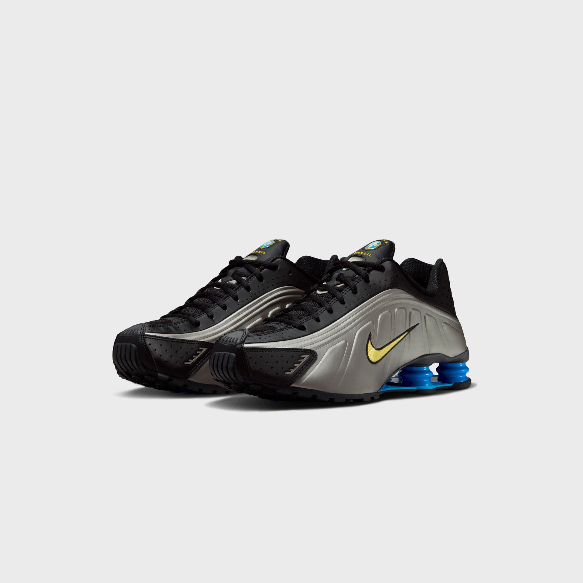 Nike Shox R4 - Black / Metallic Pewter / Light Photo Blue / Canary