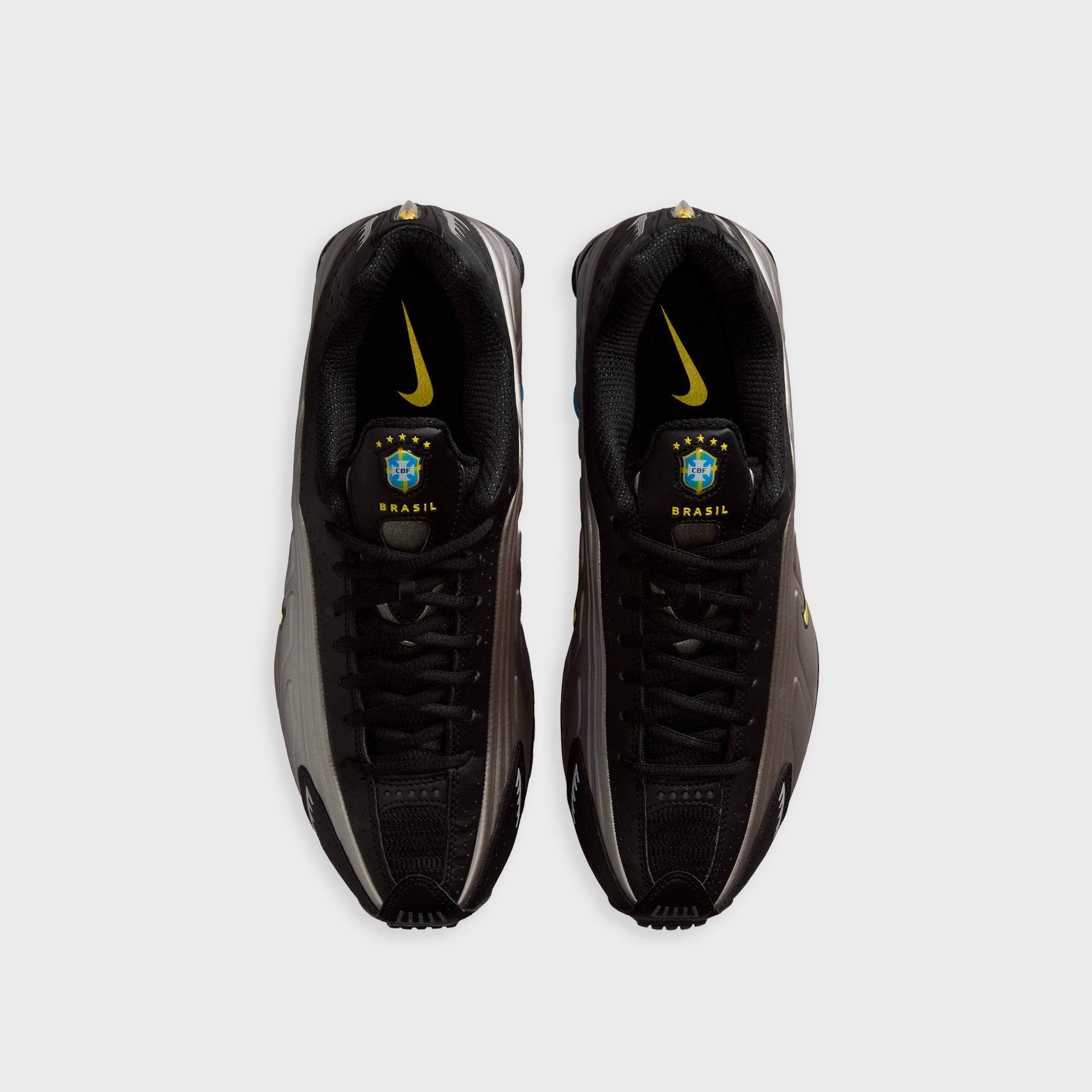 Nike Shox R4 - Black / Metallic Pewter / Light Photo Blue / Canary