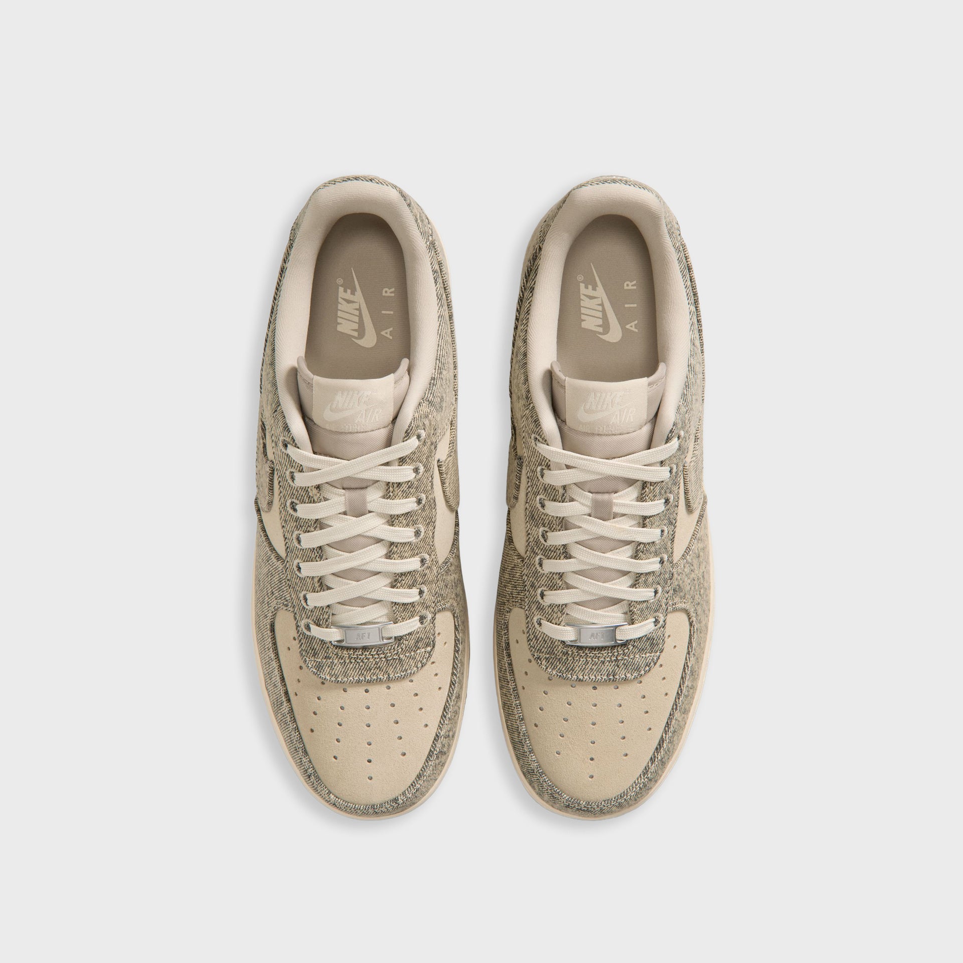 Nike Air Force 1 '07 LV8 - Denim Desert Khaki / Light Khaki / Metallic Silver