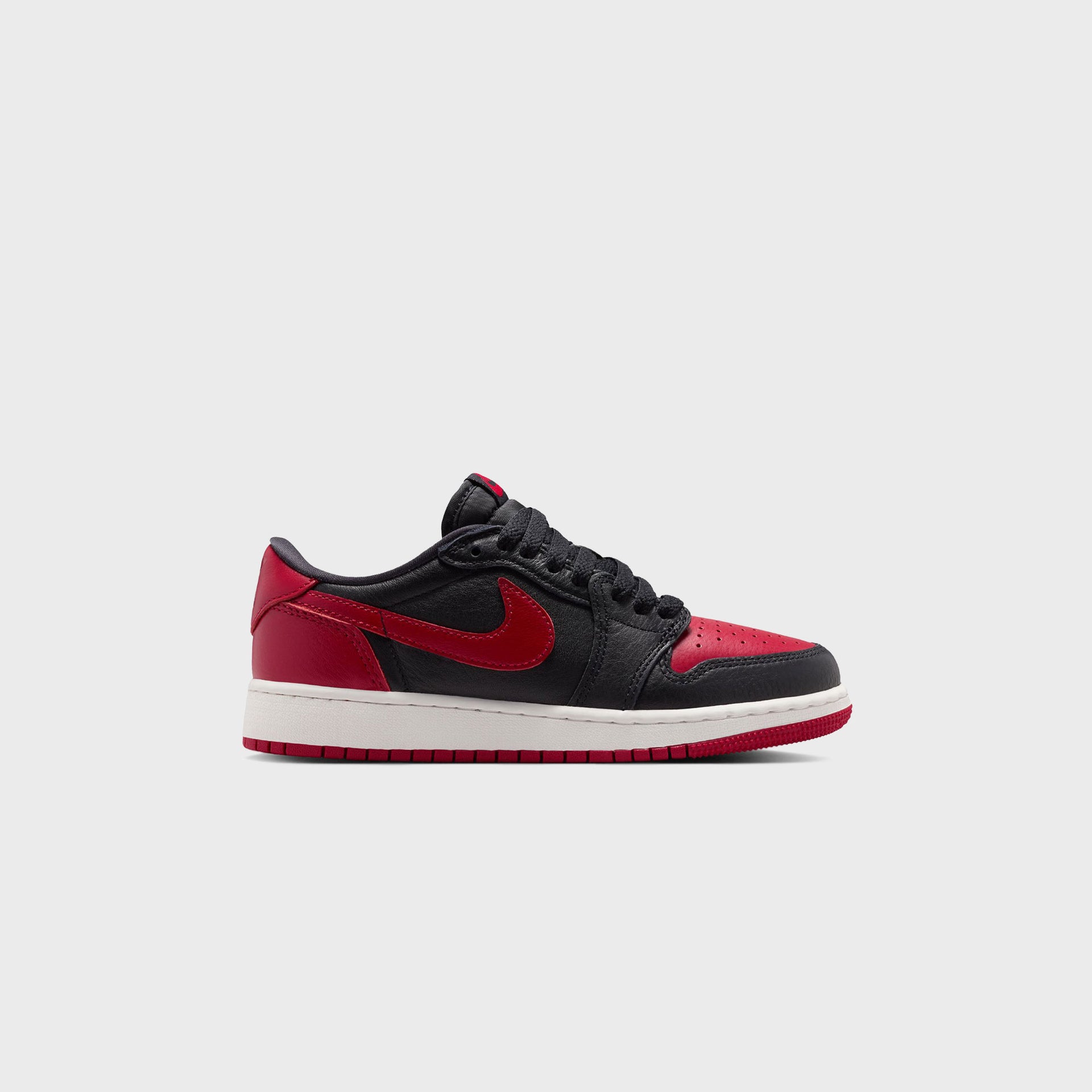 Jordan GS Air Jordan 1 Low OG - Black / Black / Varsity Red / Summit White