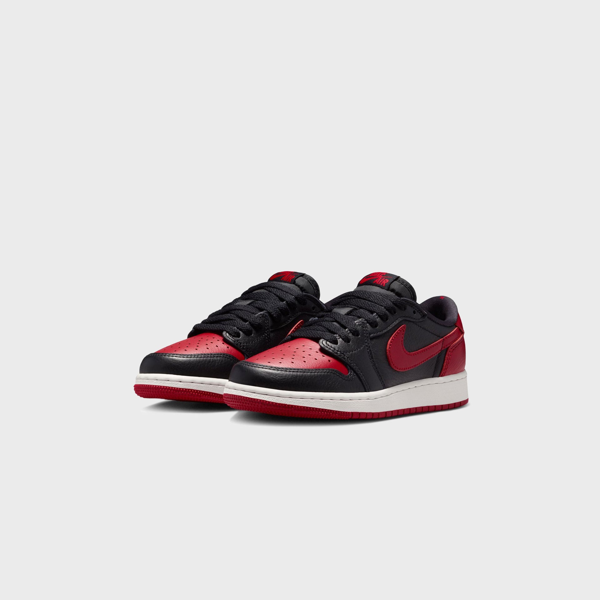 Jordan GS Air Jordan 1 Low OG - Black / Black / Varsity Red / Summit White