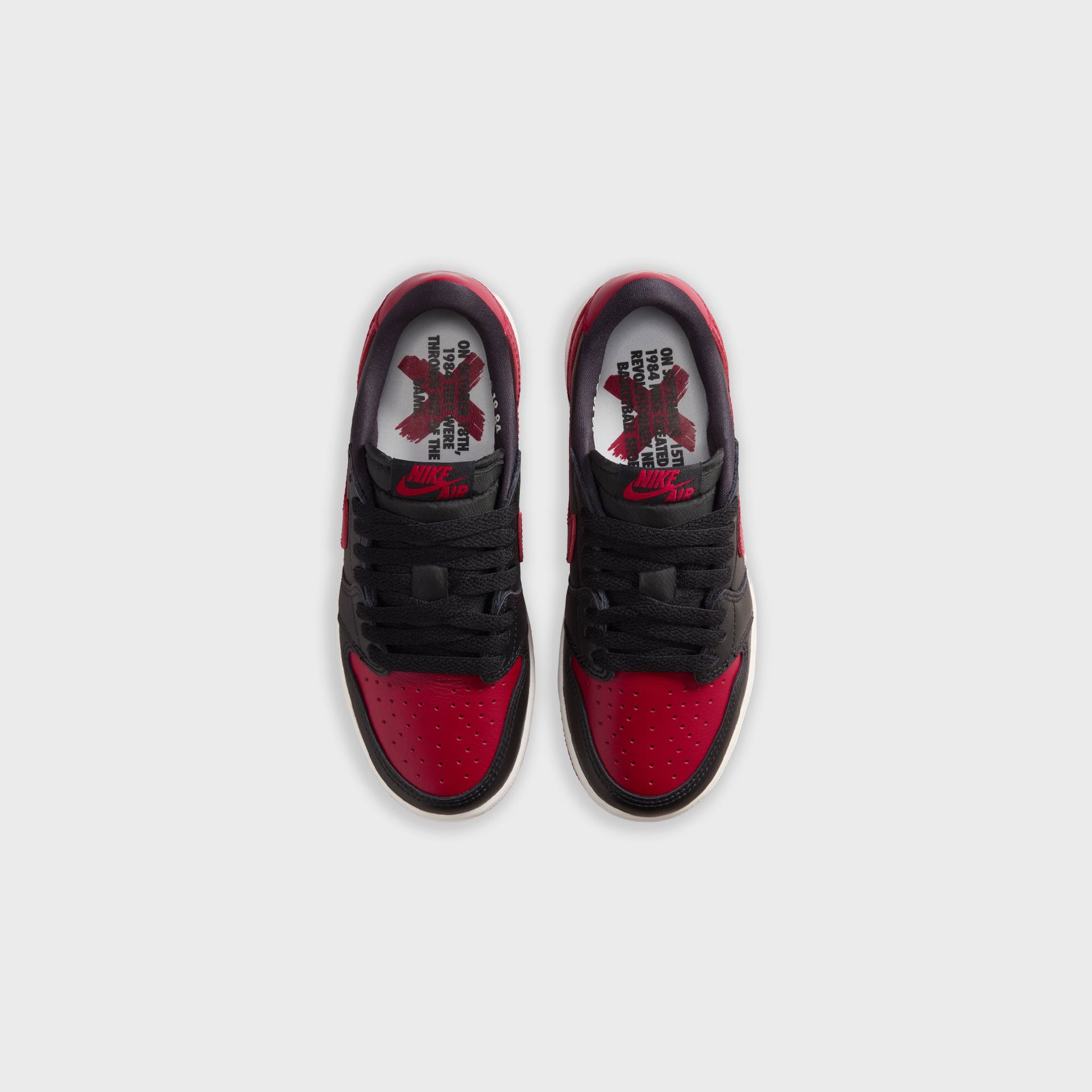Jordan GS Air Jordan 1 Low OG - Black / Black / Varsity Red / Summit White