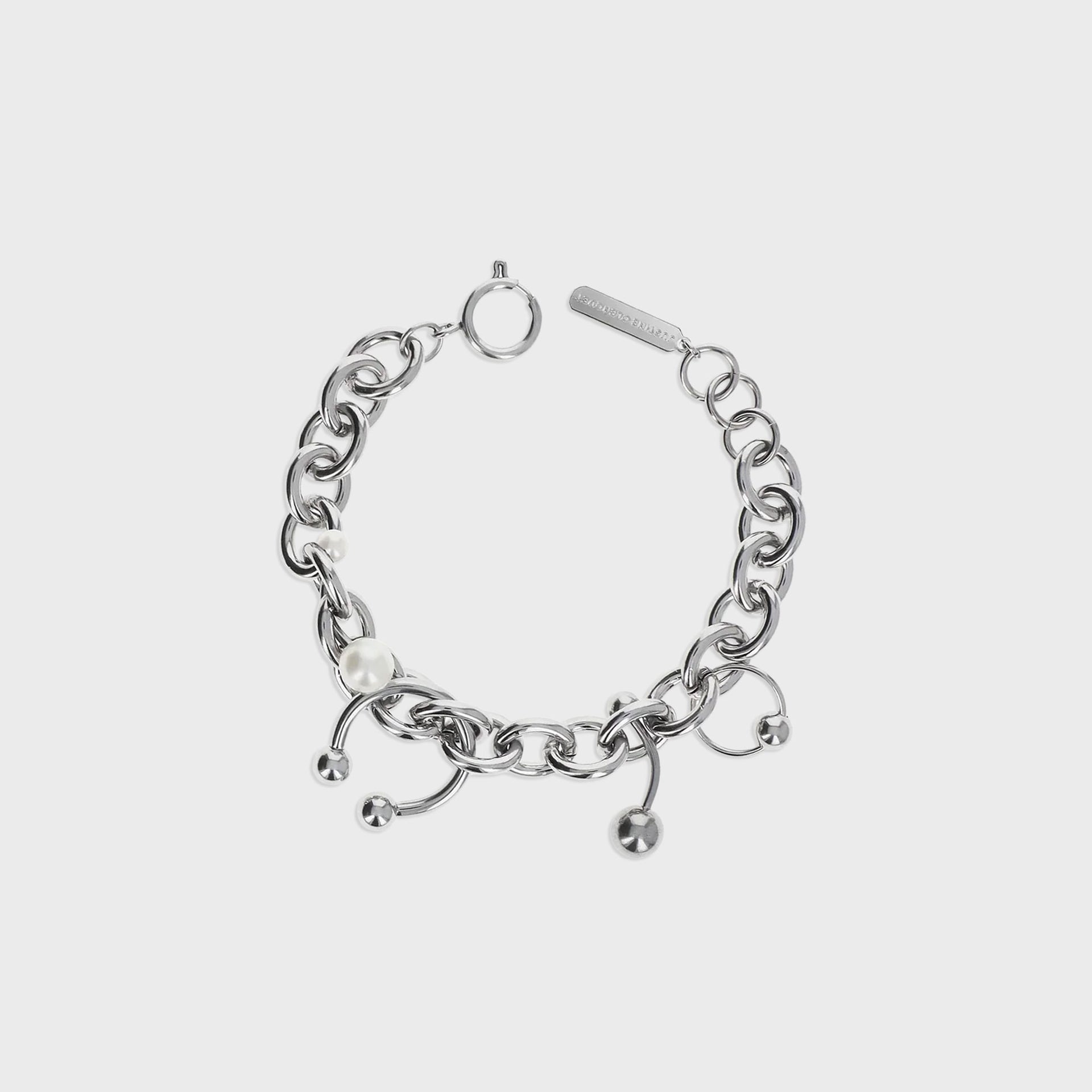 JUSTINE CLENQUET Holly Pearl Bracelet - Palladium