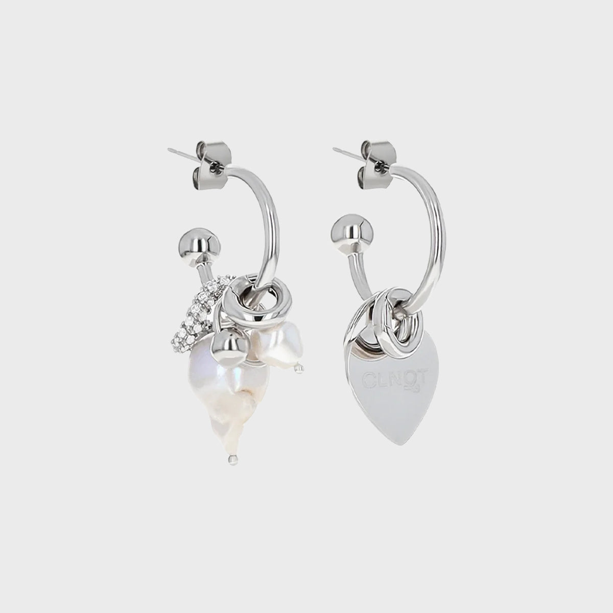 JUSTINE CLENQUET Agyness Earrings - Palladium