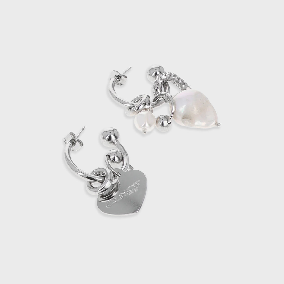 JUSTINE CLENQUET Agyness Earrings - Palladium