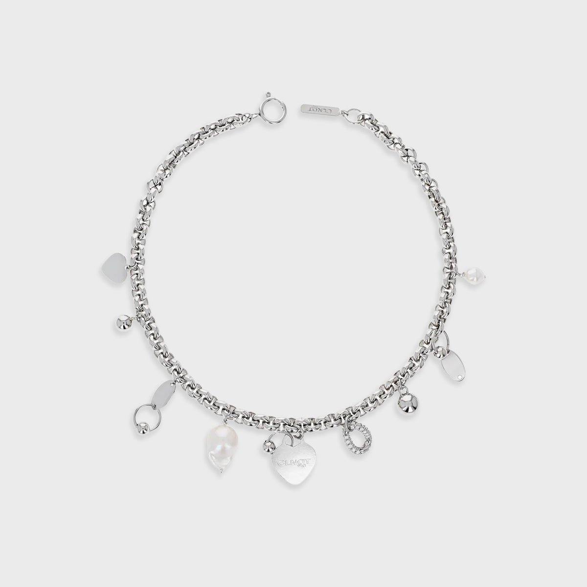JUSTINE CLENQUET Agyness Necklace - Palladium