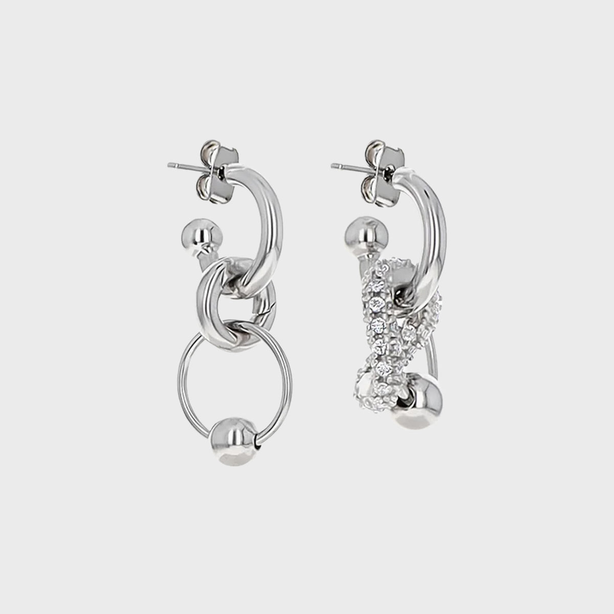 JUSTINE CLENQUET Alison Earrings - Palladium