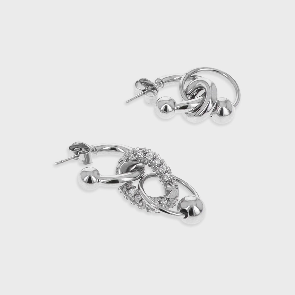 JUSTINE CLENQUET Alison Earrings - Palladium