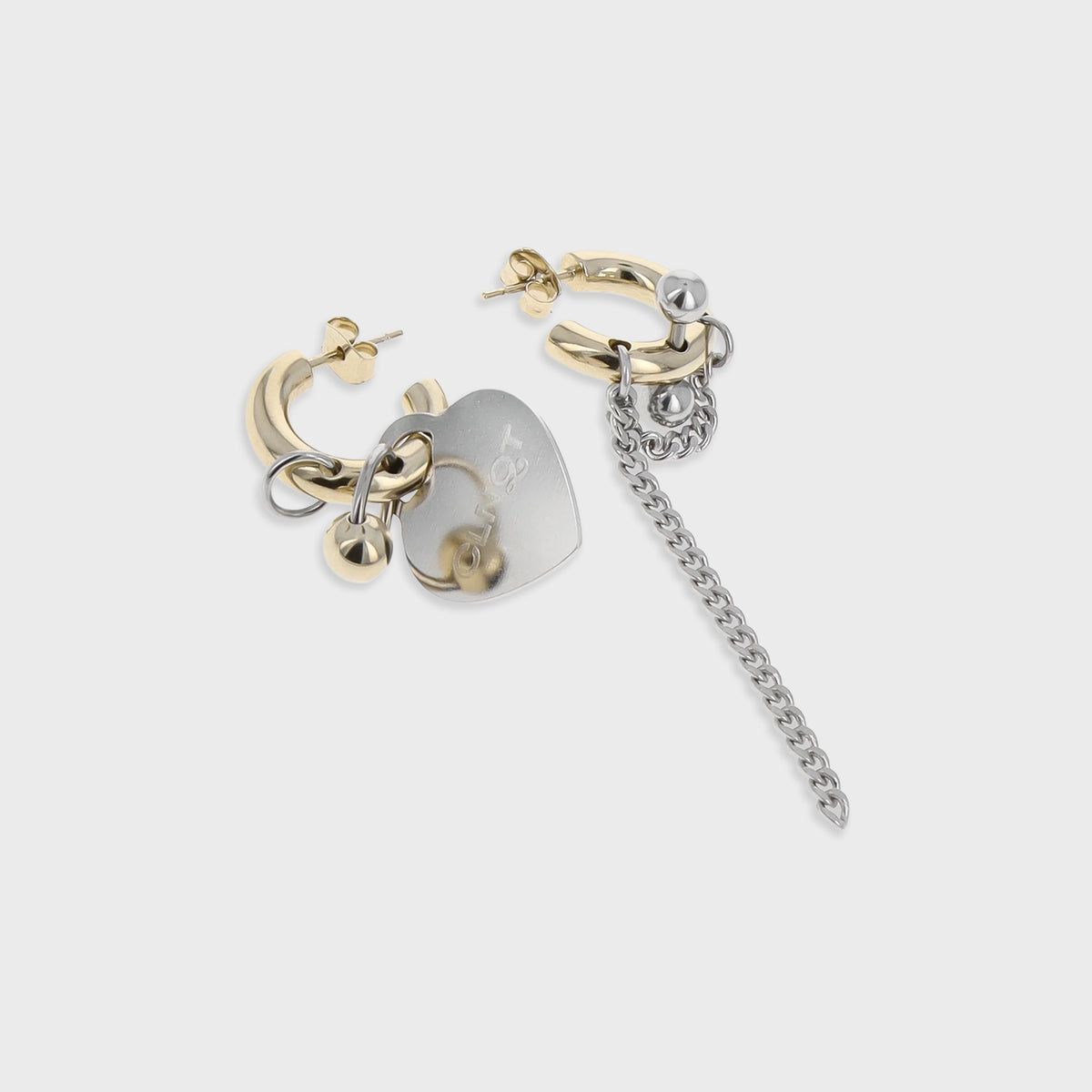 JUSTINE CLENQUET Nick Earrings - Gold / Palladium