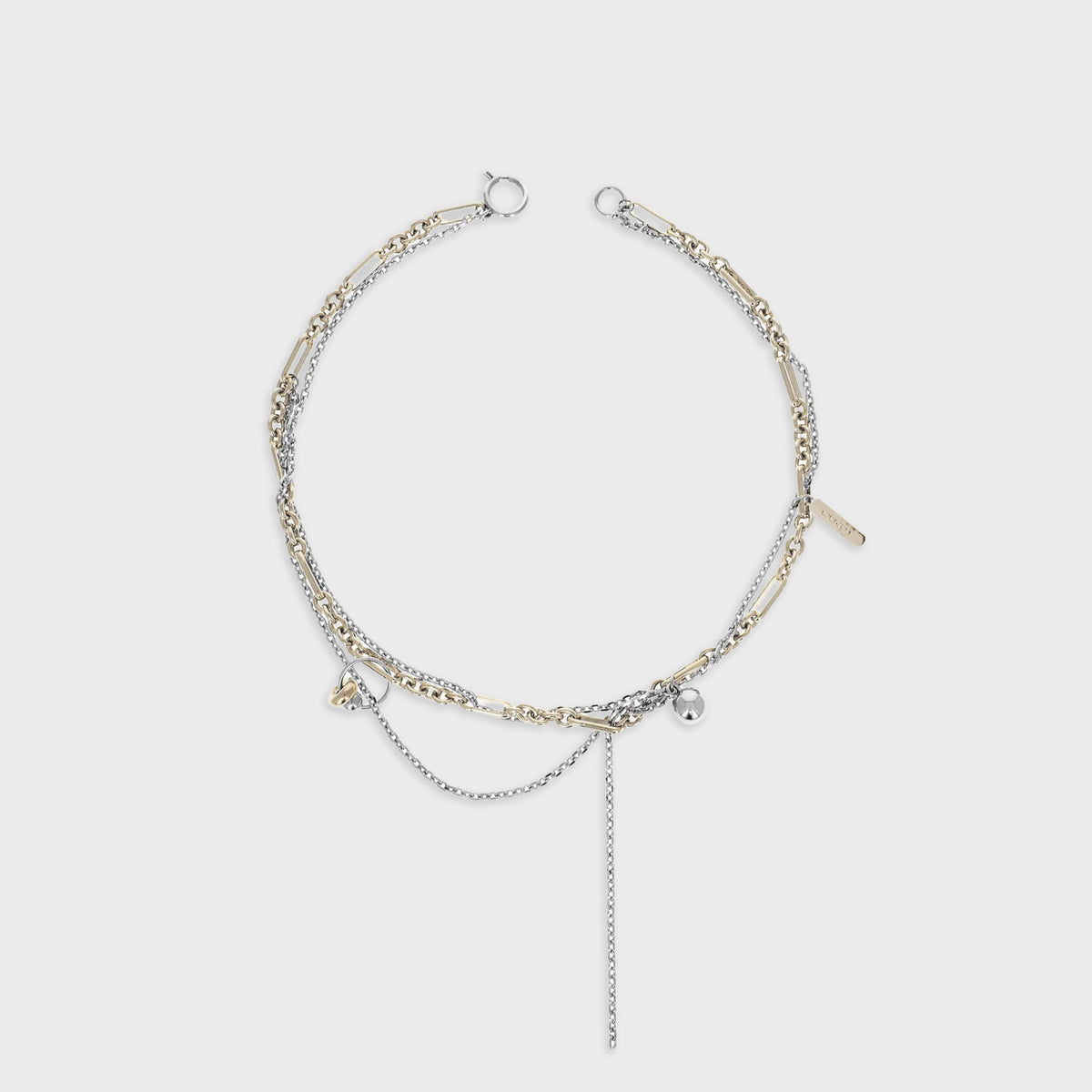 JUSTINE CLENQUET Rachel Necklace - Gold / Palladium