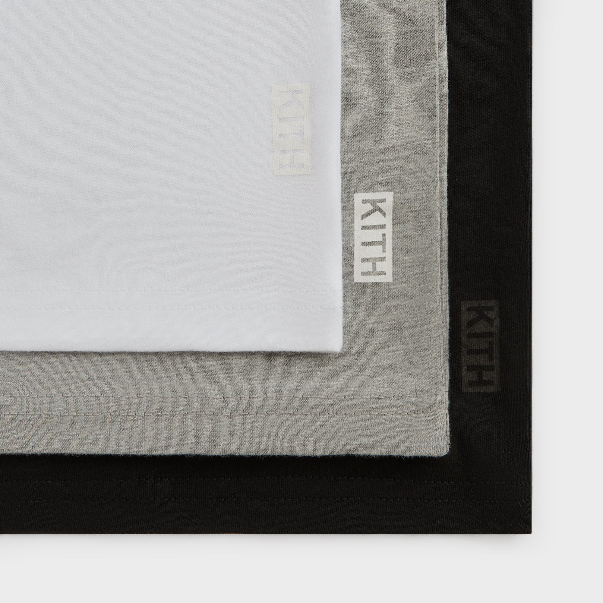 Kith 3-Pack Undershirt - White / Heather Grey / Black – Kith Japan