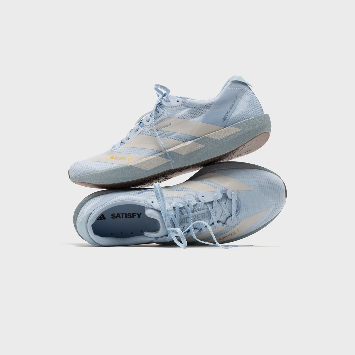 adidas x SATISFY Adizero Adios 9 - Wonder Blue / Pearl Metallic