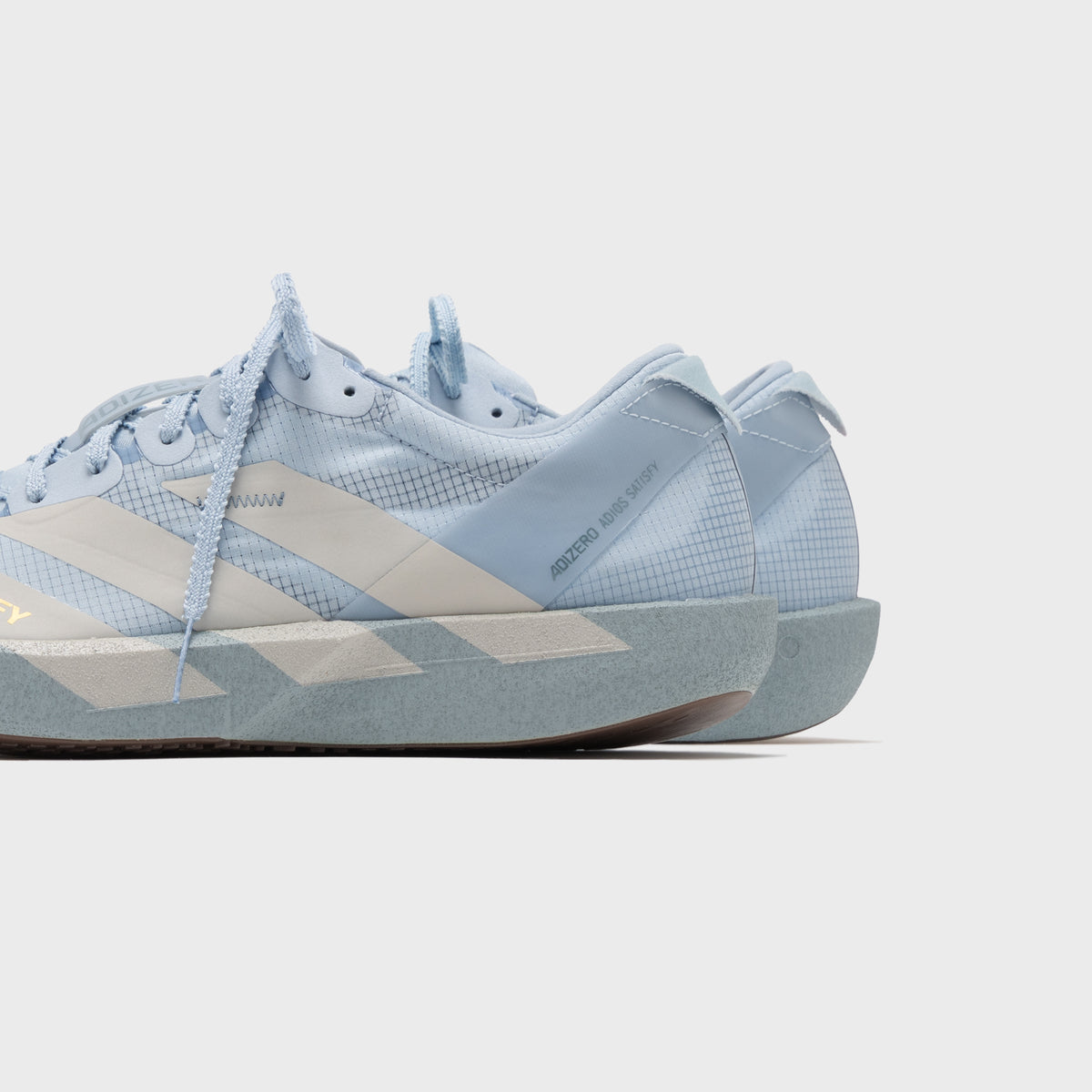 adidas x SATISFY Adizero Adios 9 - Wonder Blue / Pearl Metallic