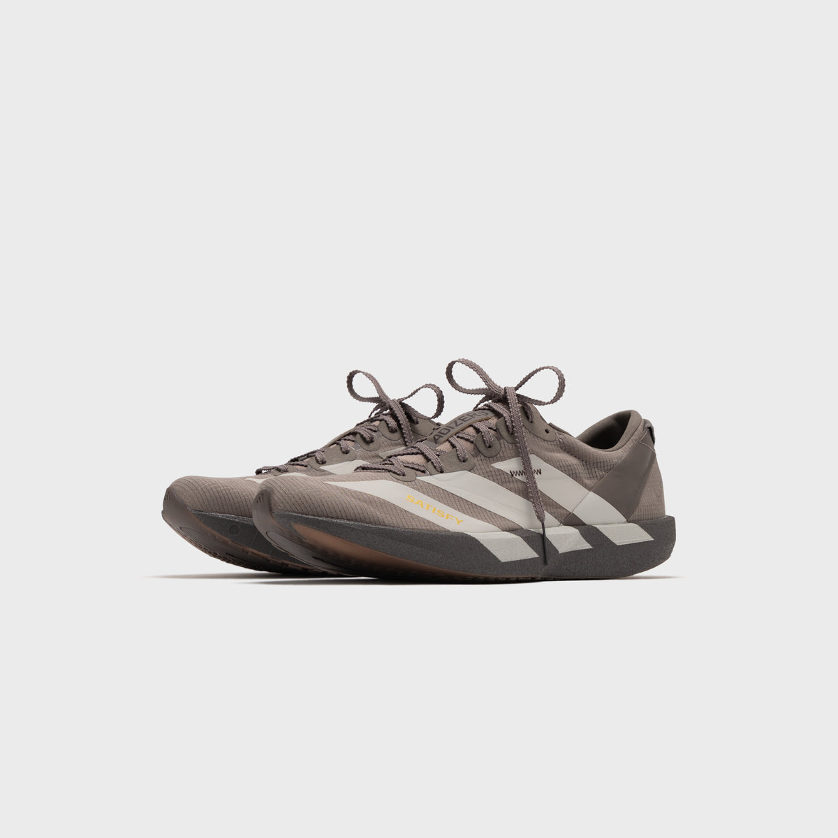 adidas x SATISFY WMNS Adizero Adios 9 - Brown / Pearl Metallic / Charcoal