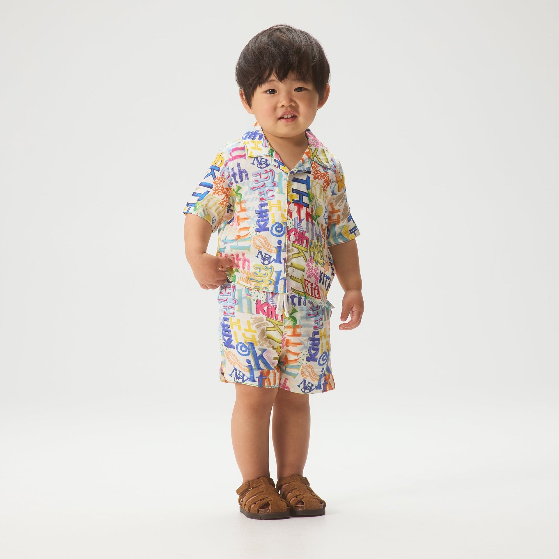 Kith Baby Sketched Monogram Thompson Camp Shirt - Silk