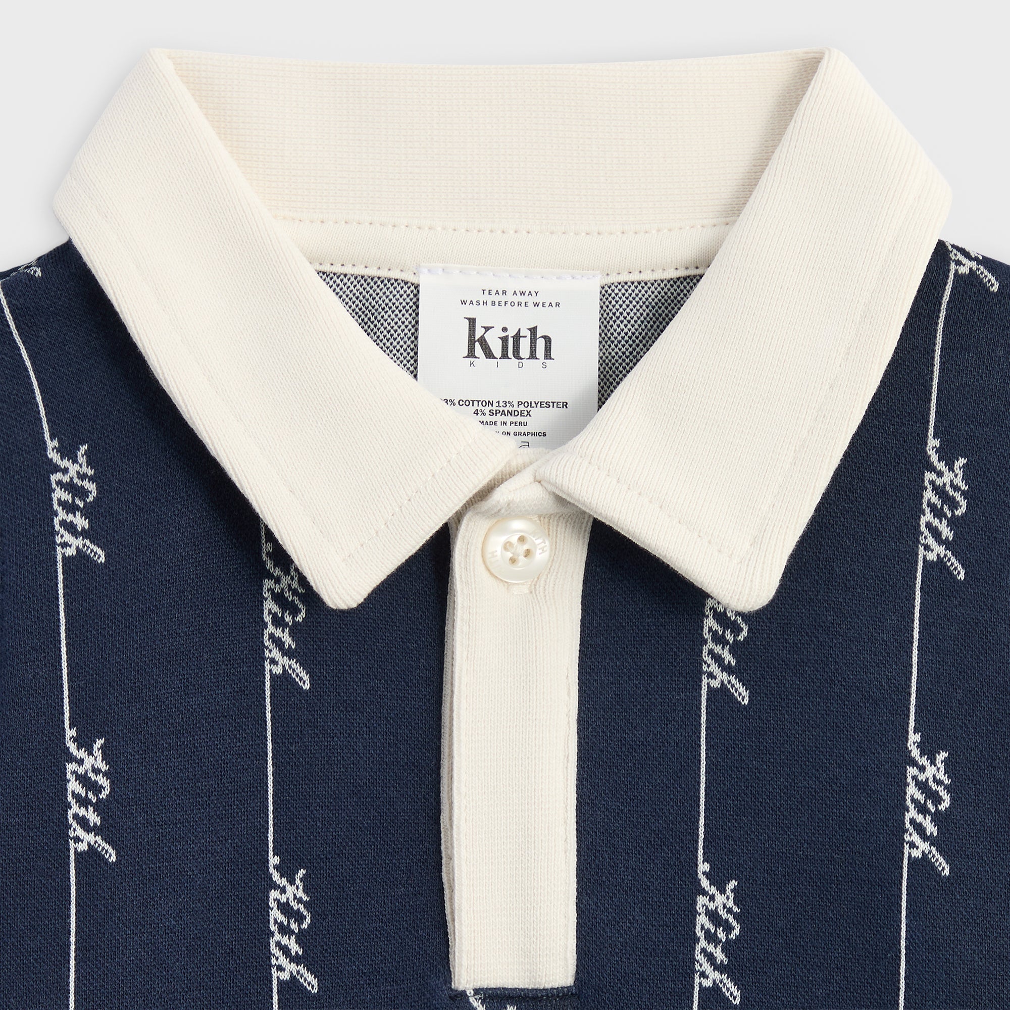 Kith Baby Script Knit Tilden Polo - Nocturnal – Kith Japan