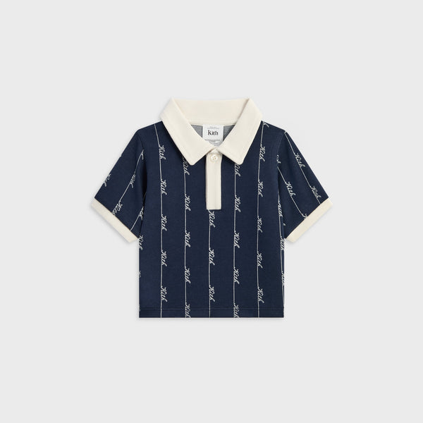 Kith Baby Script Knit Tilden Polo - Nocturnal – Kith Japan