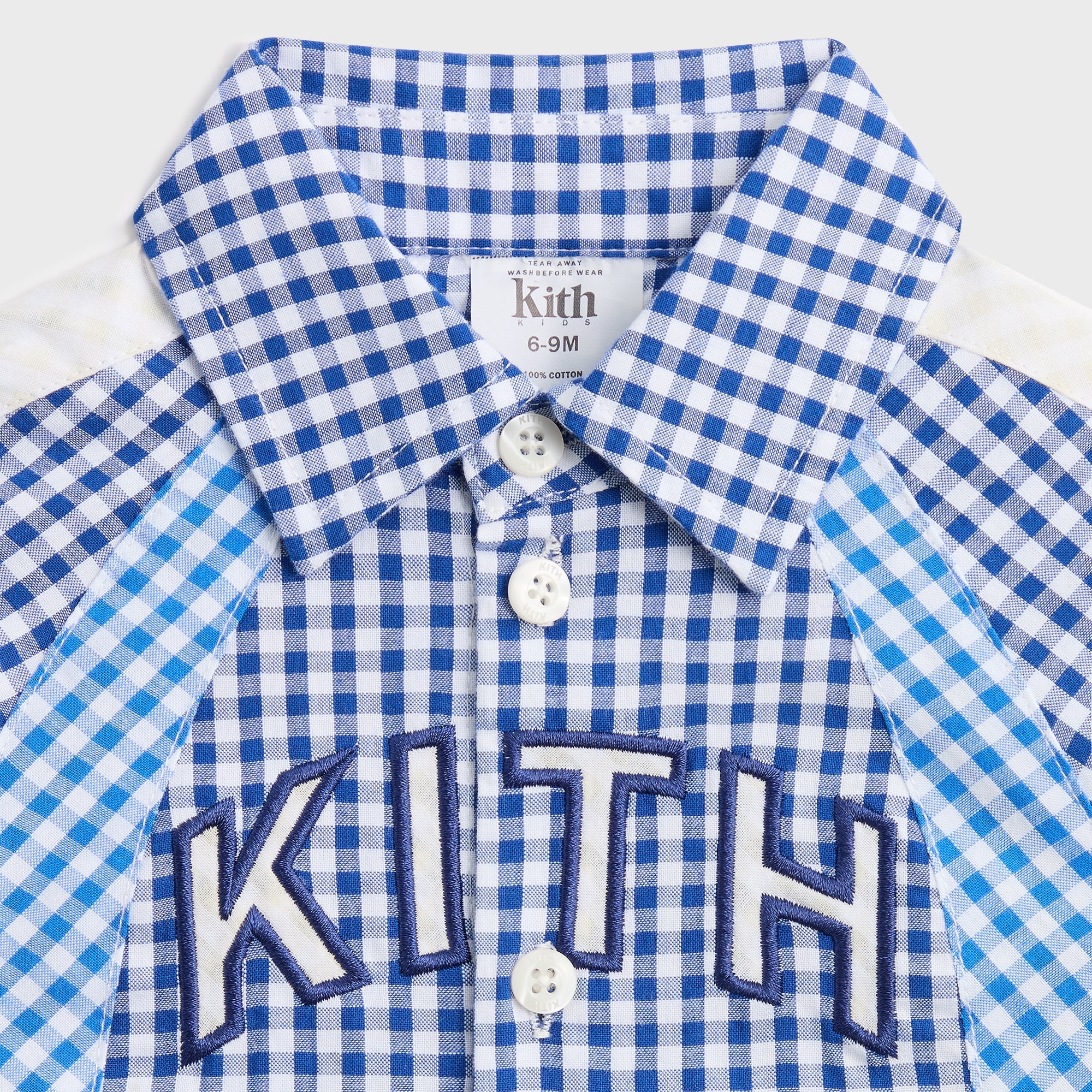 Kith Baby Color-Blocked Gingham Apollo Shirt - Layer – Kith Japan