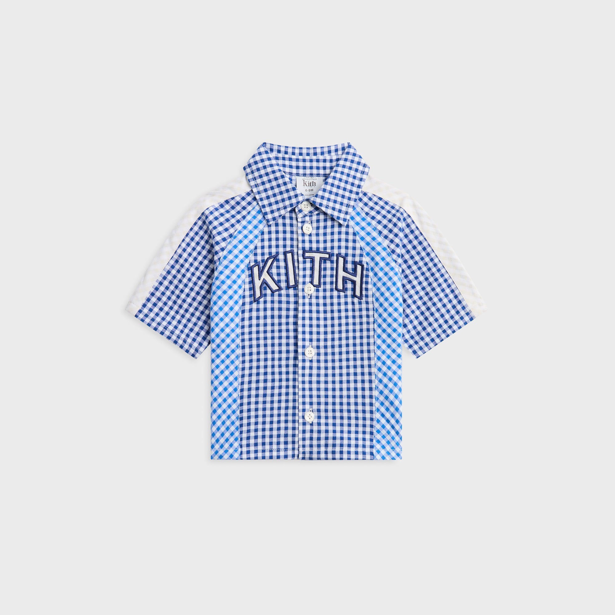 Kith Baby Color-Blocked Gingham Apollo Shirt - Layer – Kith Japan