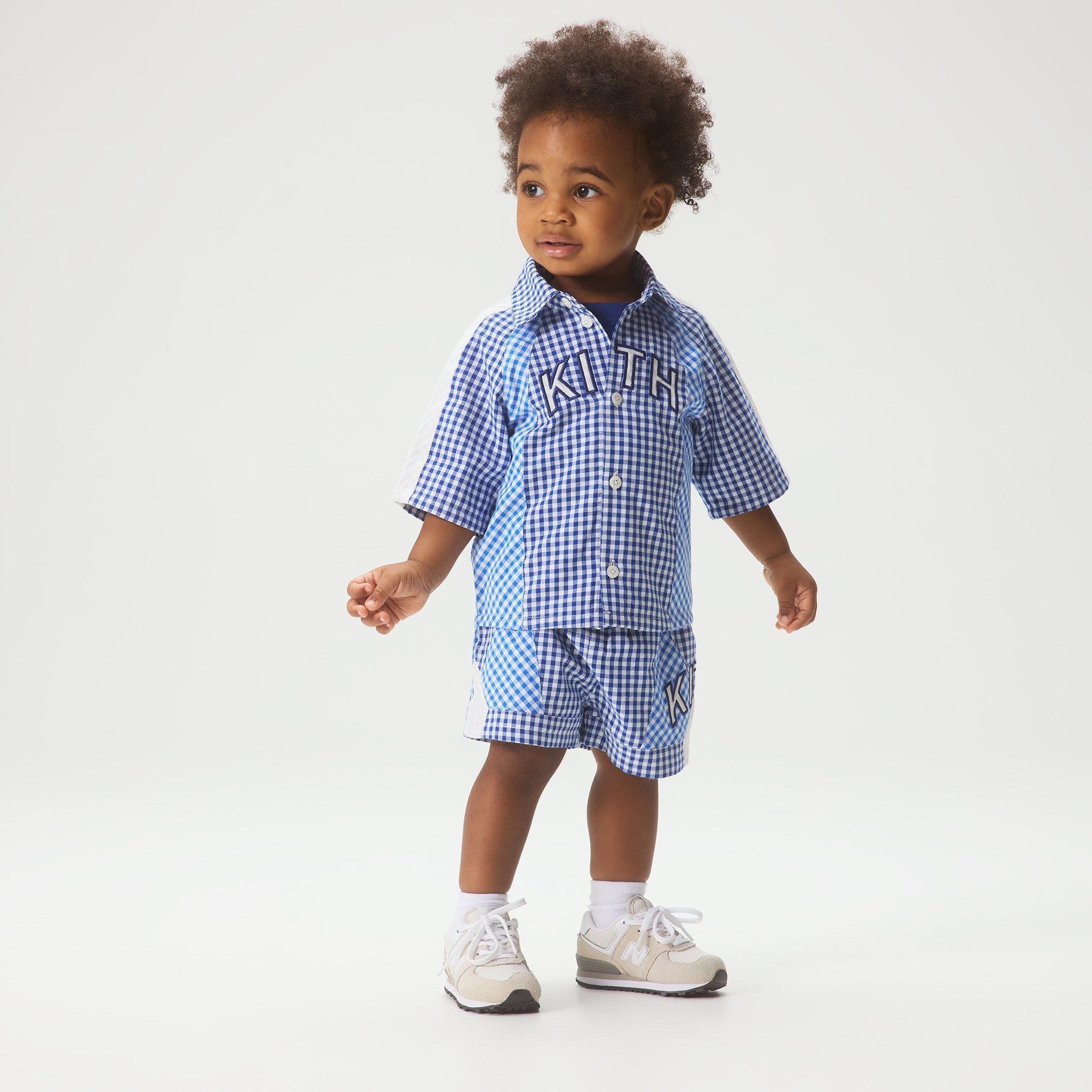 Kith Baby Color-Blocked Gingham Apollo Shirt - Layer – Kith Japan