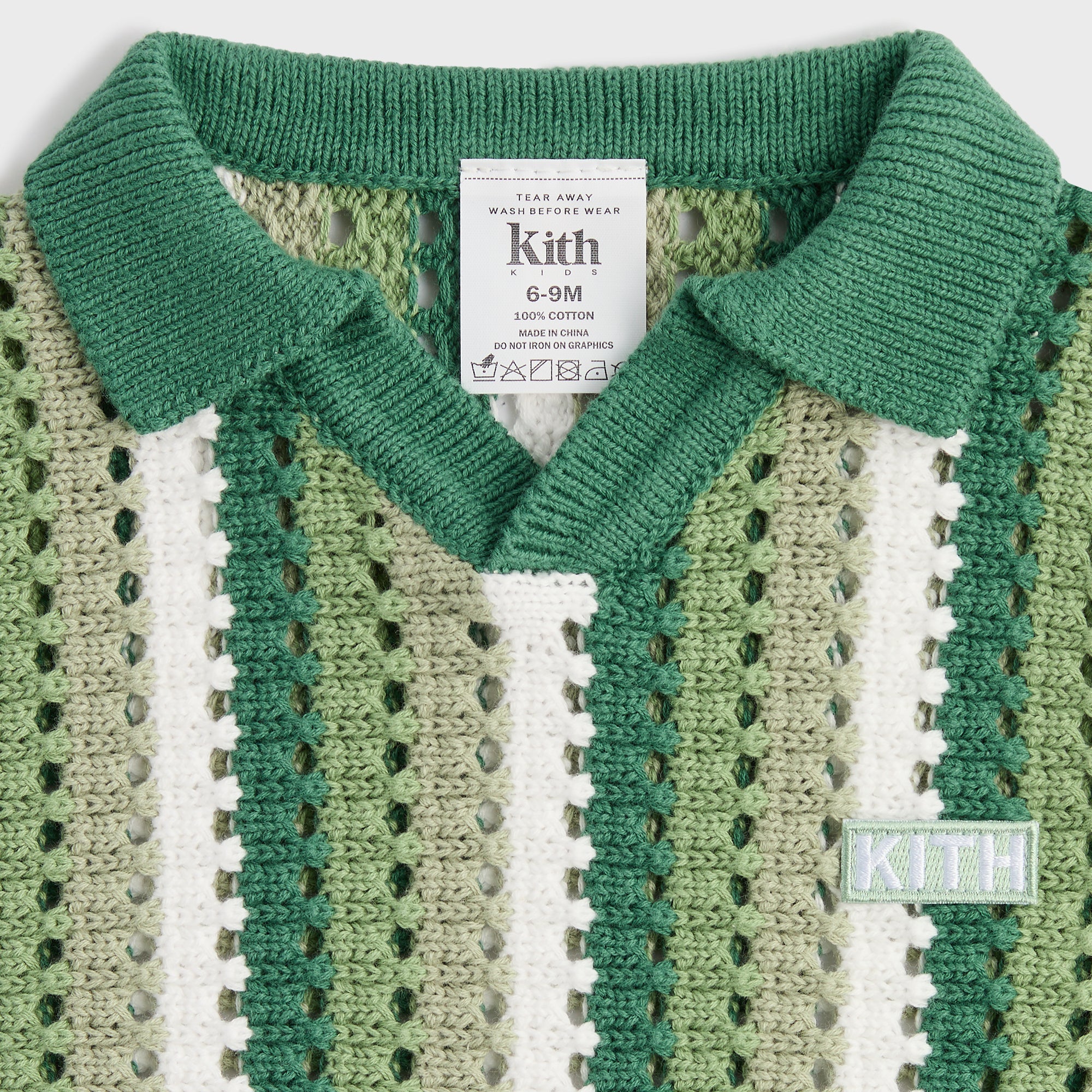 Kith Double Knit グリーン OS バケハ Kith Baby Open Knit Pullover Polo - Sage - PH – Kith Japan