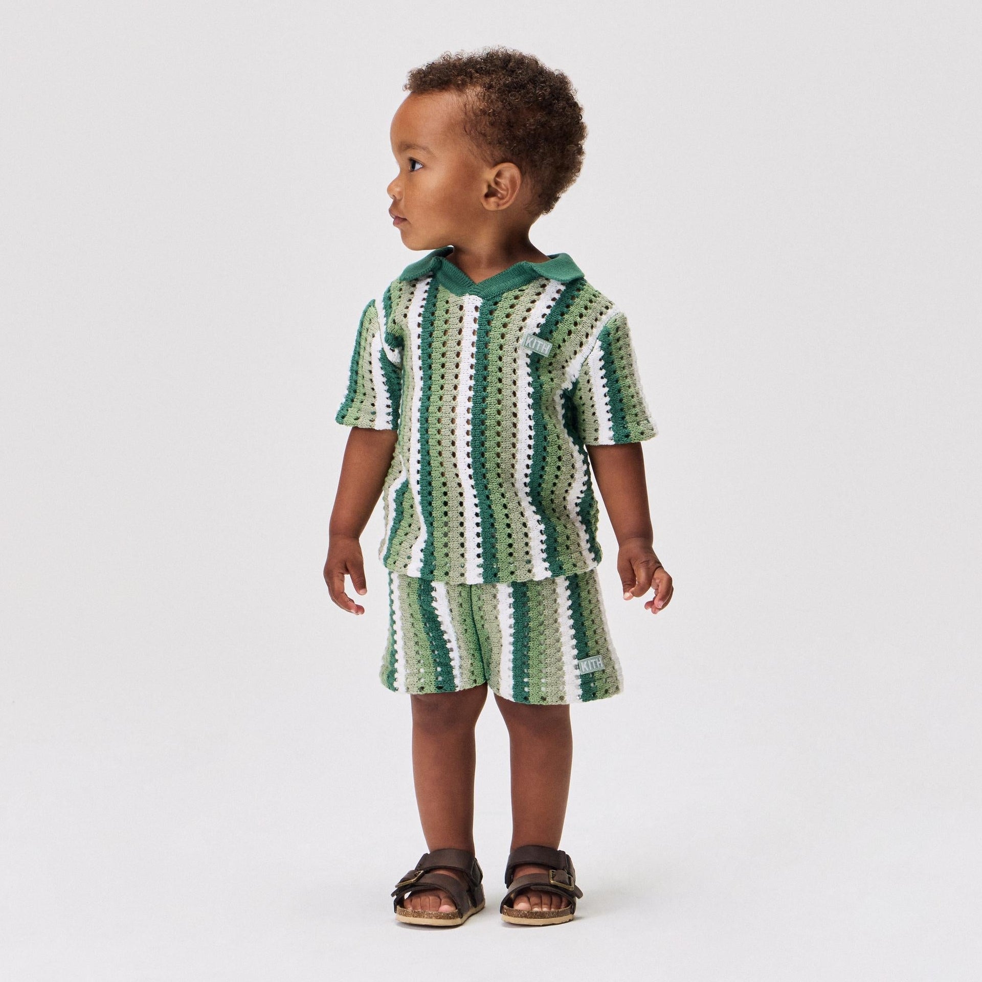 Kith Baby Open Knit Pullover Polo - Sage - PH