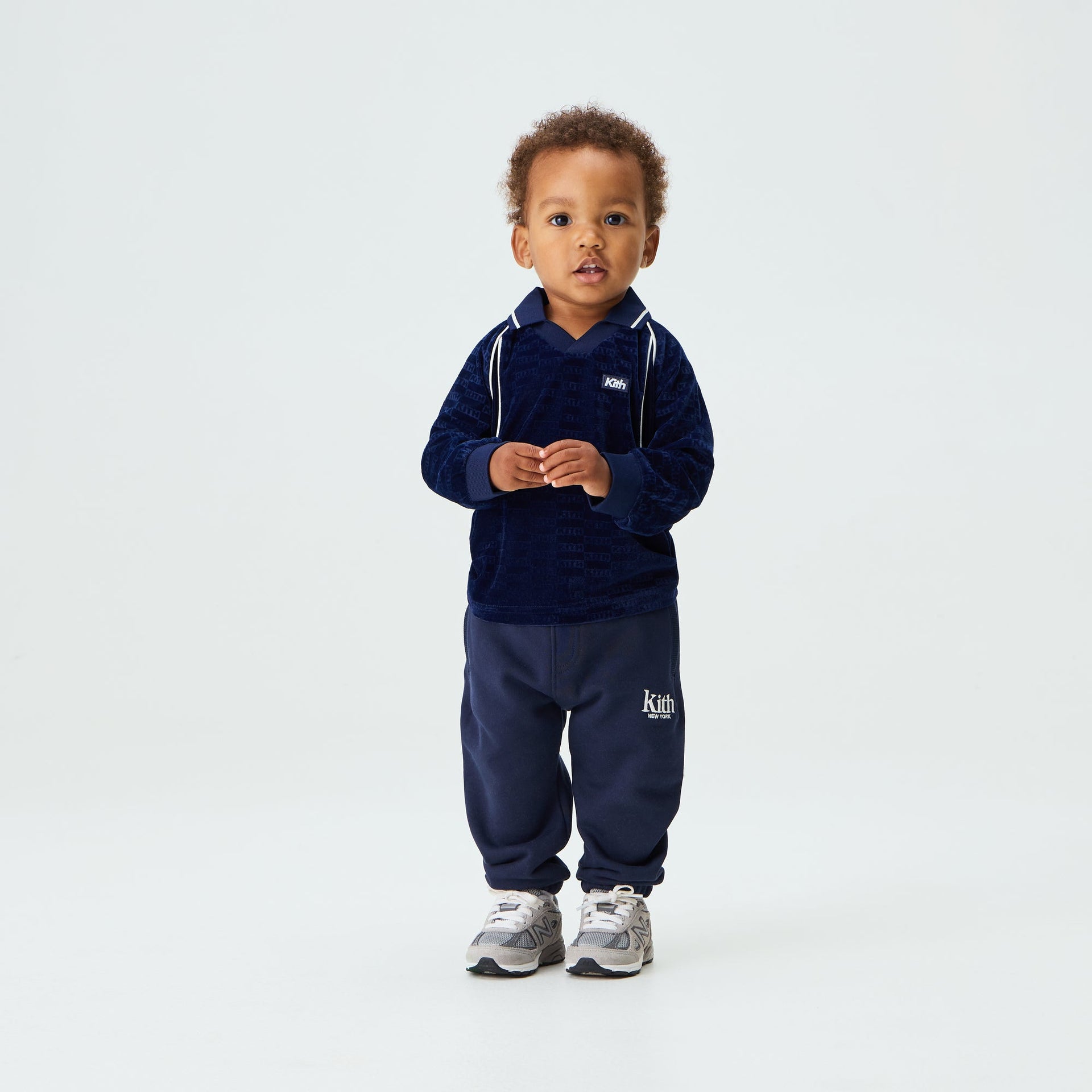 Kith Baby Long Sleeve Soccer Jersey Polo Shirt - Nocturnal