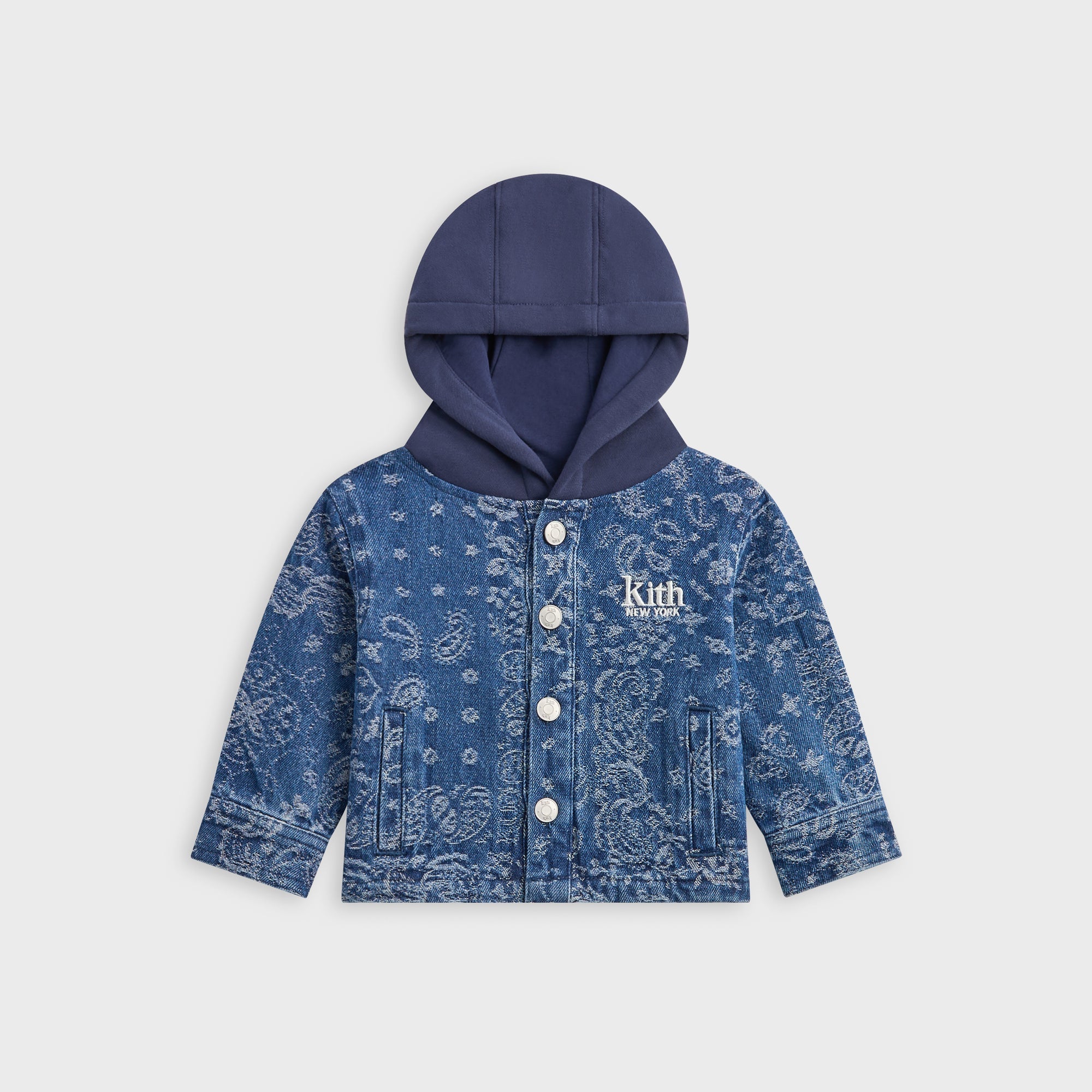 Kith Baby Paisley Hooded Ginza Shirt - Medium Indigo – Kith Japan