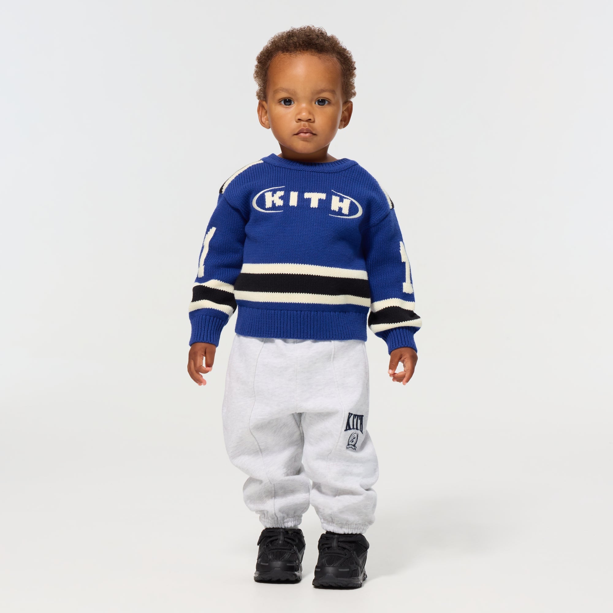 Kith Baby Varsity Nelson Knit Crewneck - Cyanotype – Kith Japan