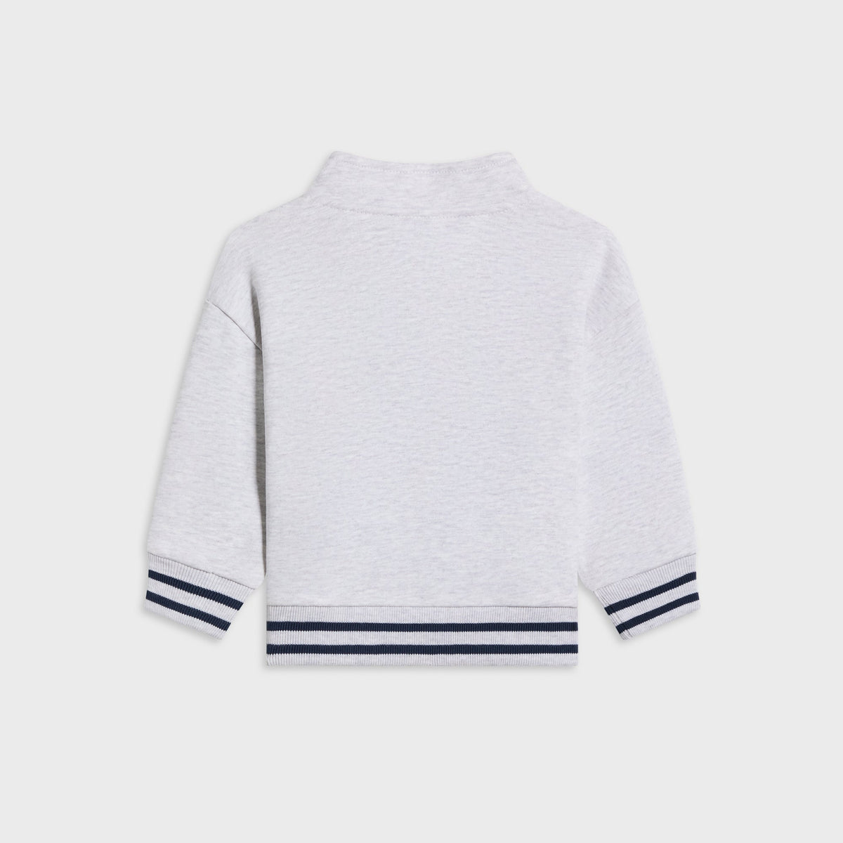 Kith Baby Collegiate Snap Hunter Crewneck - Light Heather Grey