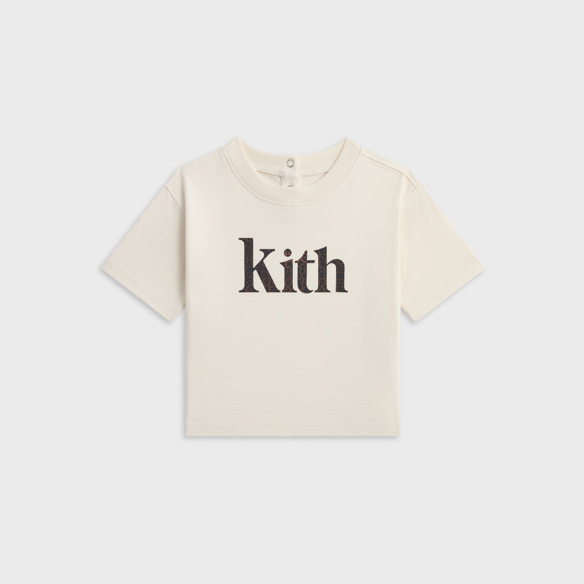 Kith Baby Leopard Kith Serif Leonard Tee - Sandrift