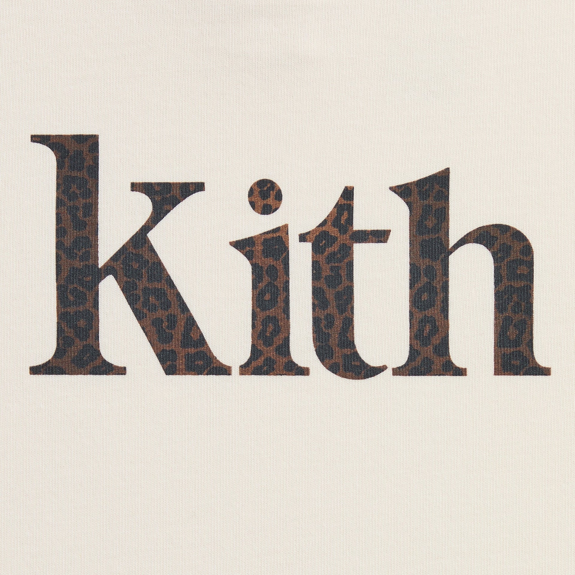 Kith Baby Leopard Kith Serif Leonard Tee - Sandrift