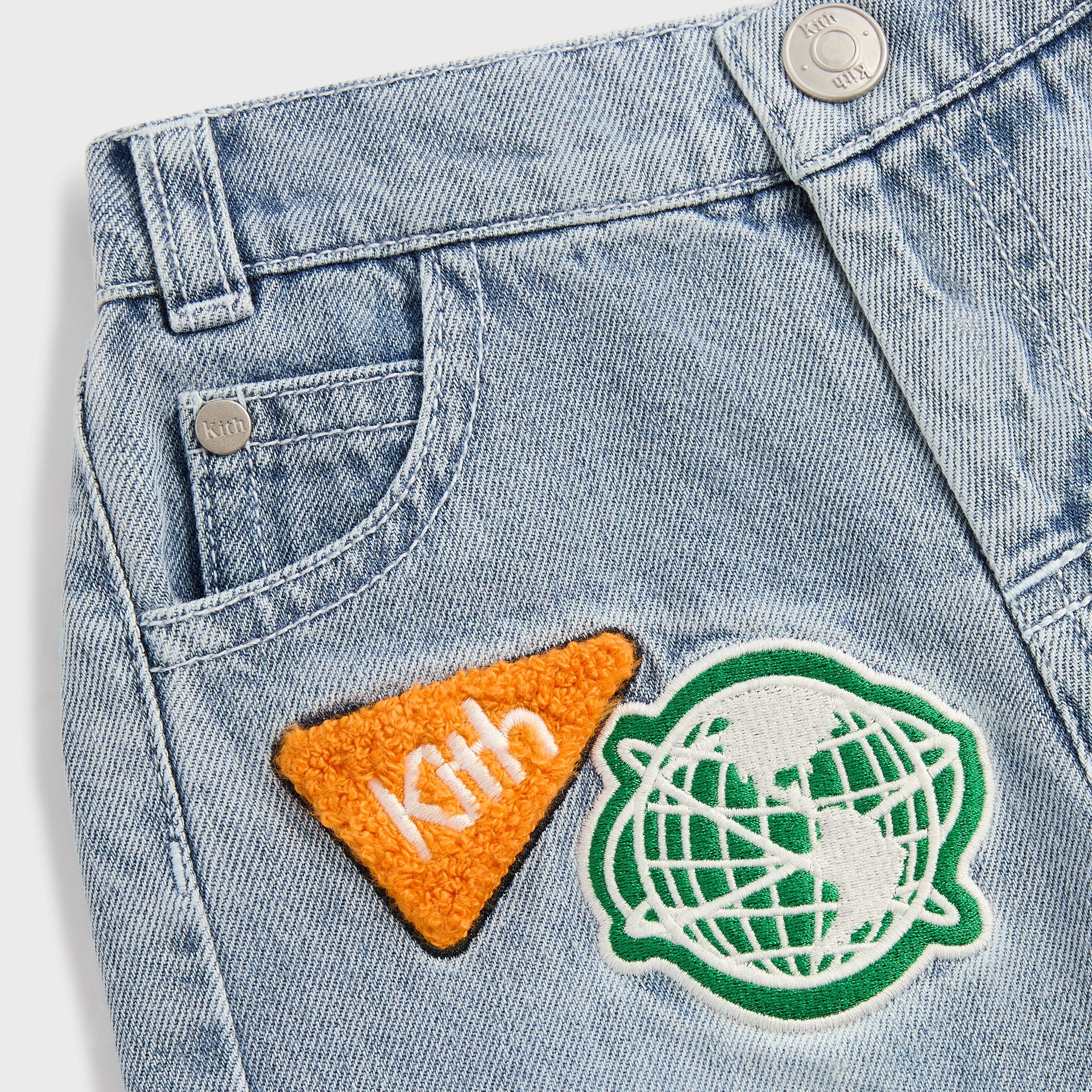 Kith Baby NY to the World Denim Wide Leg Heston Jean - Light Indigo