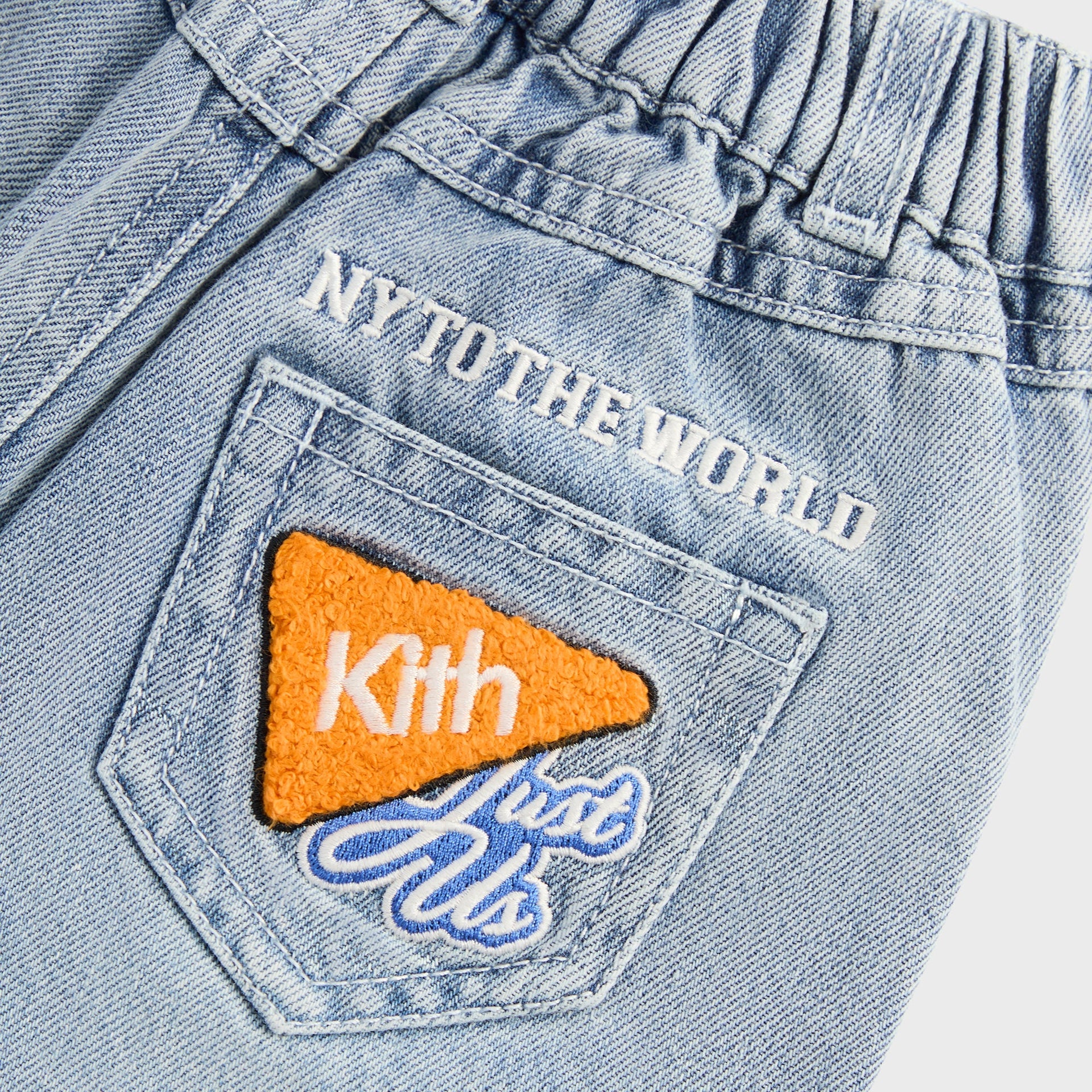 Kith Baby NY to the World Denim Wide Leg Heston Jean - Light Indigo