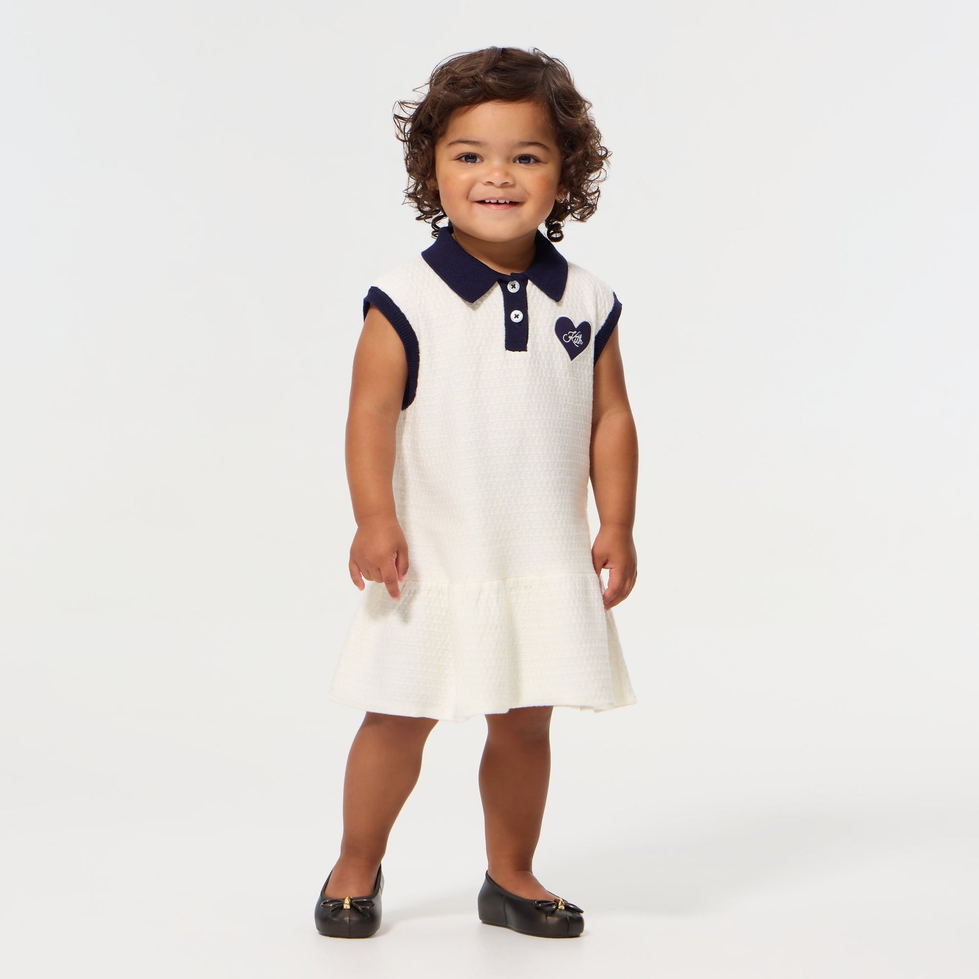 Kith Baby Knit Teagan Short Sleeve Polo Dress - Silk