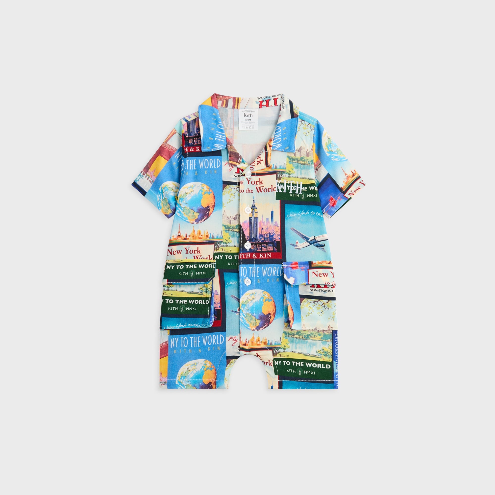 Kith Baby World Travel Printed Belmont Shortall - Nocturnal – Kith