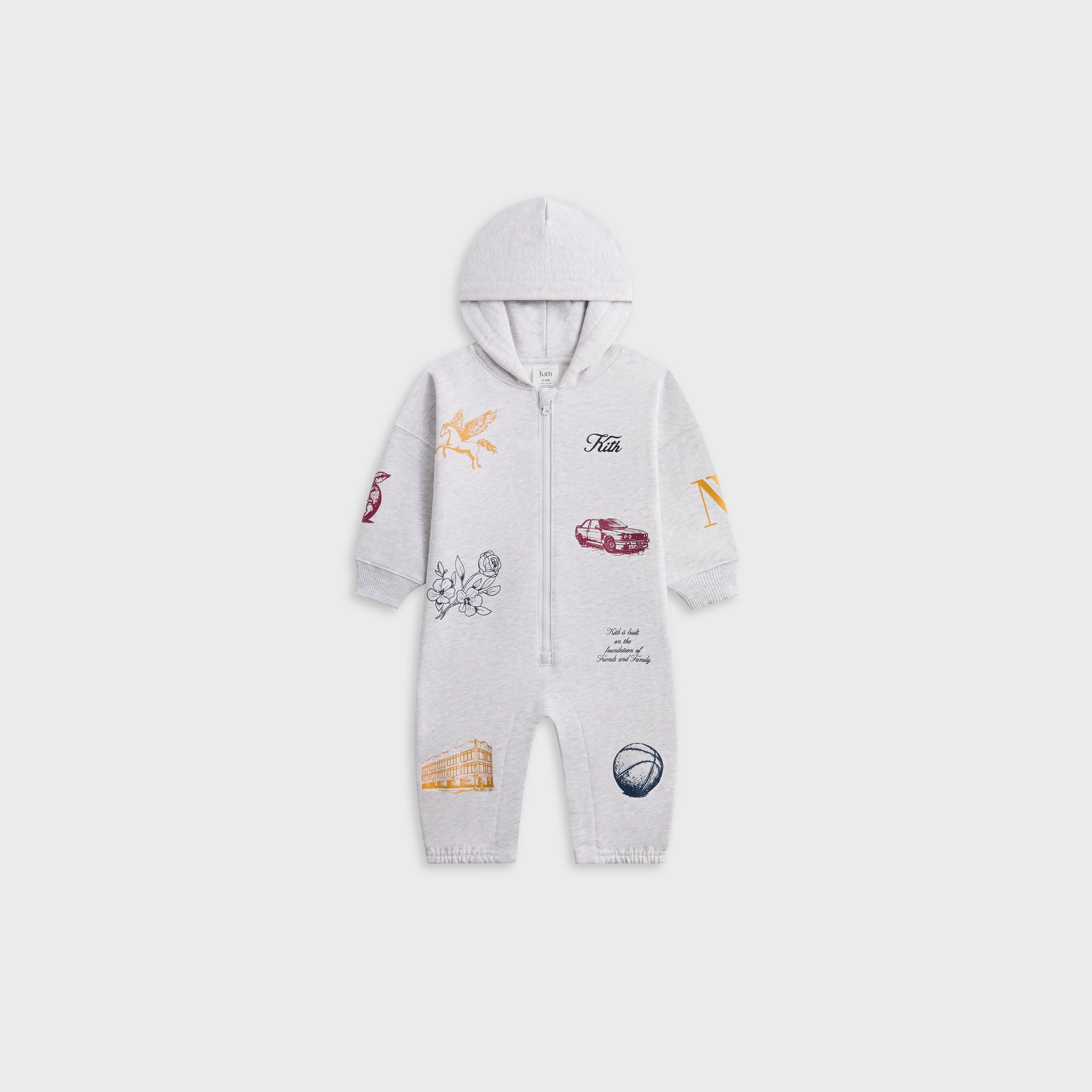 Kith Baby Logo Nelson Coverall - Light Heather Grey – Kith Japan
