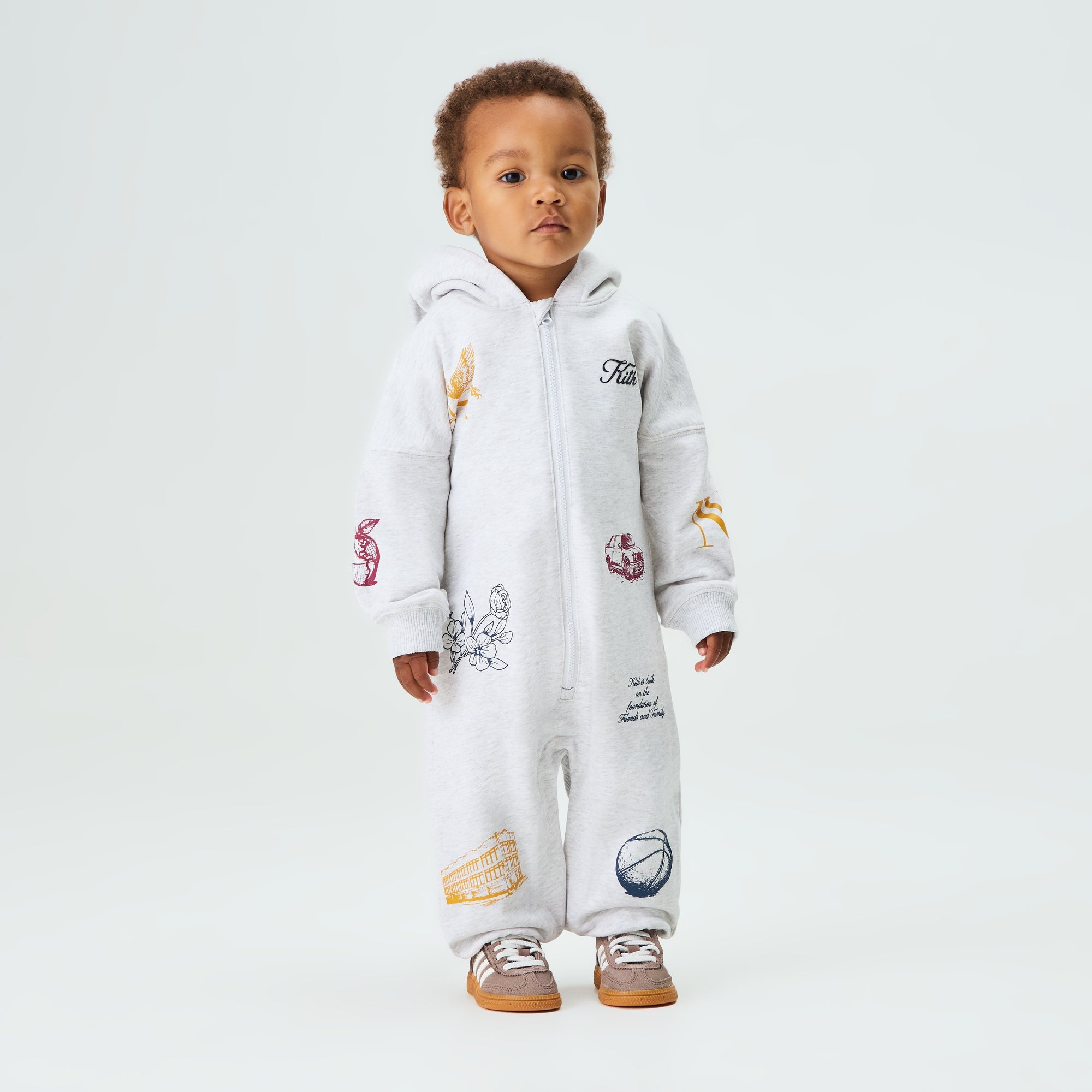 Kith Baby Logo Nelson Coverall - Light Heather Grey – Kith Japan