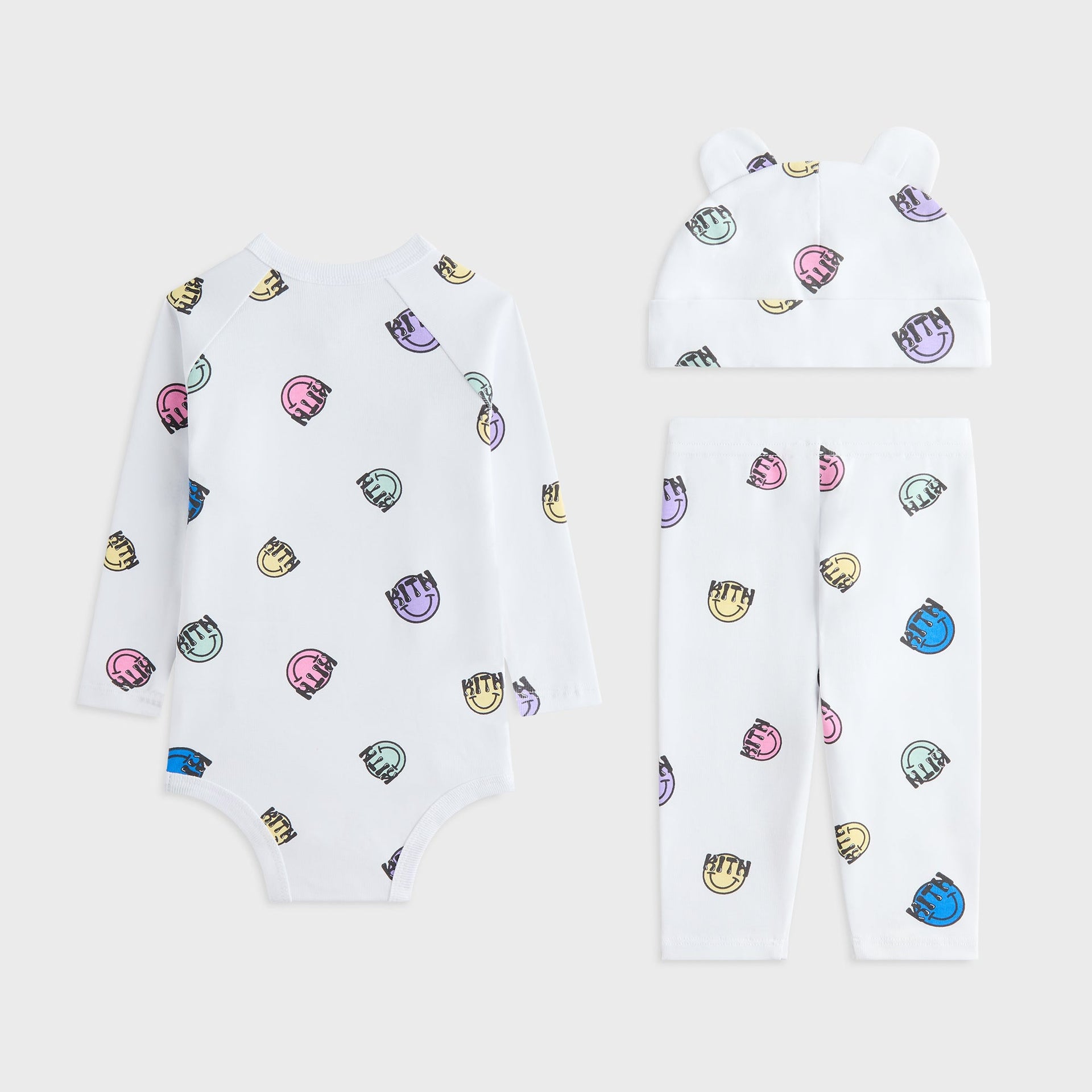 Kith Baby Printed Ribbed Bodysuit Set - White