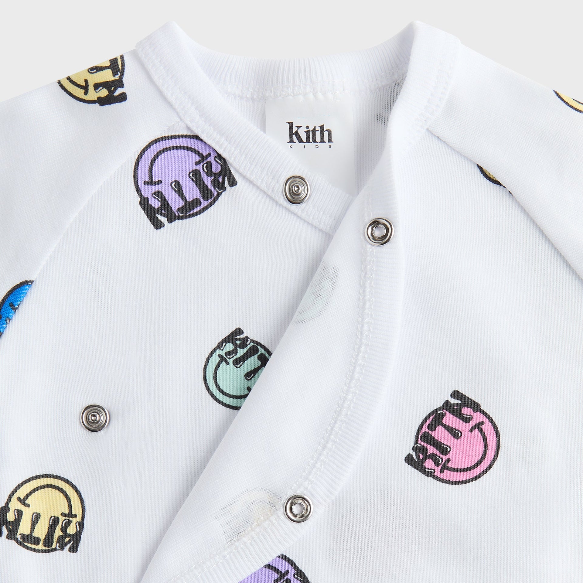 Kith Baby Printed Ribbed Bodysuit Set - White