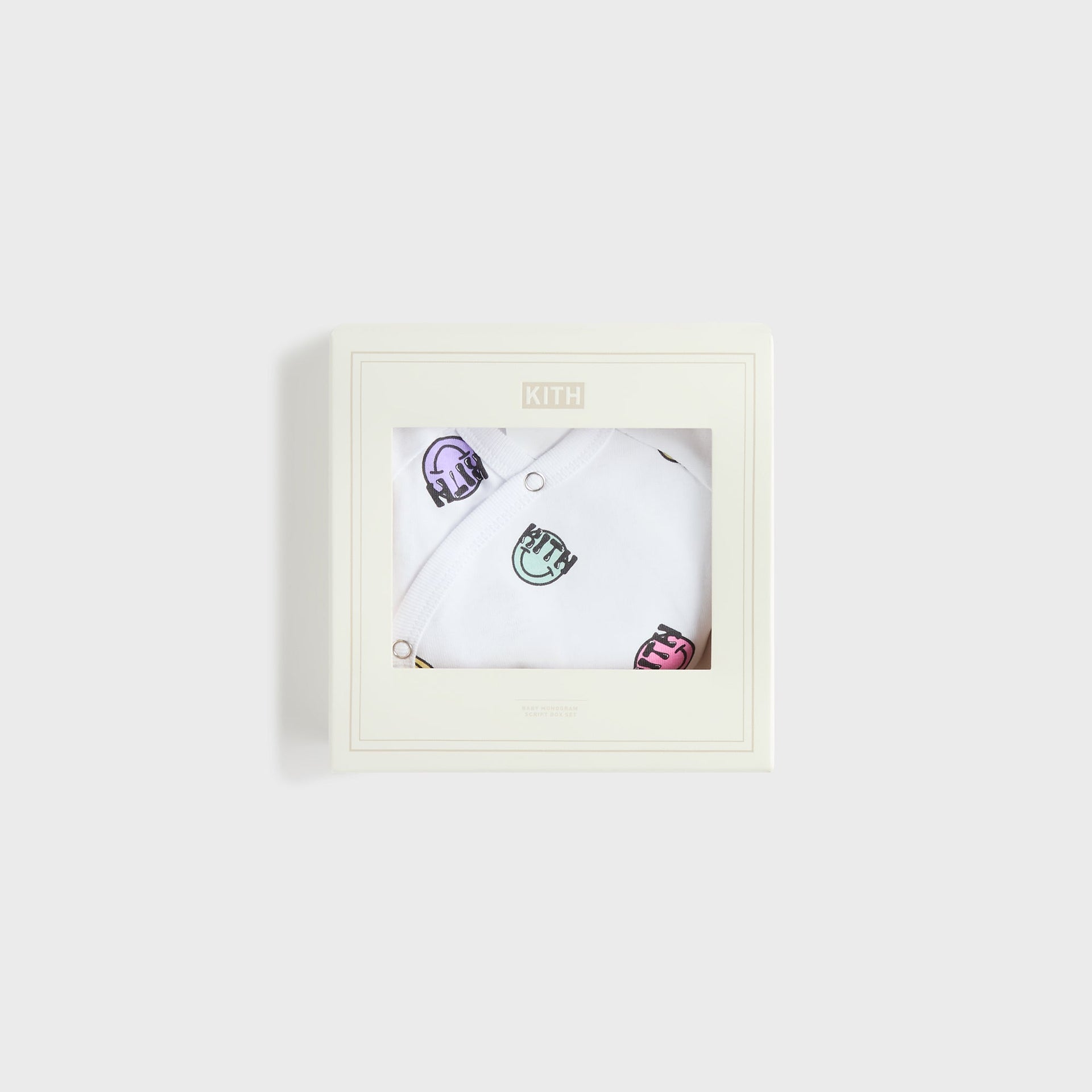 Kith Baby Printed Ribbed Bodysuit Set - White