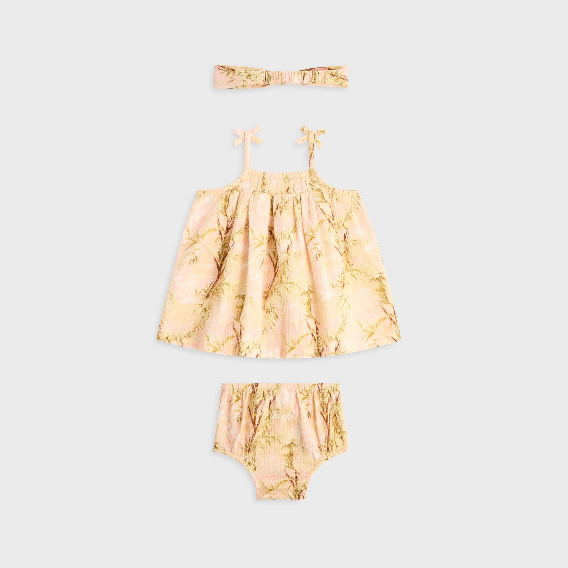 Kith Baby Printed Raelyn Bloomer Set - Sand Rose