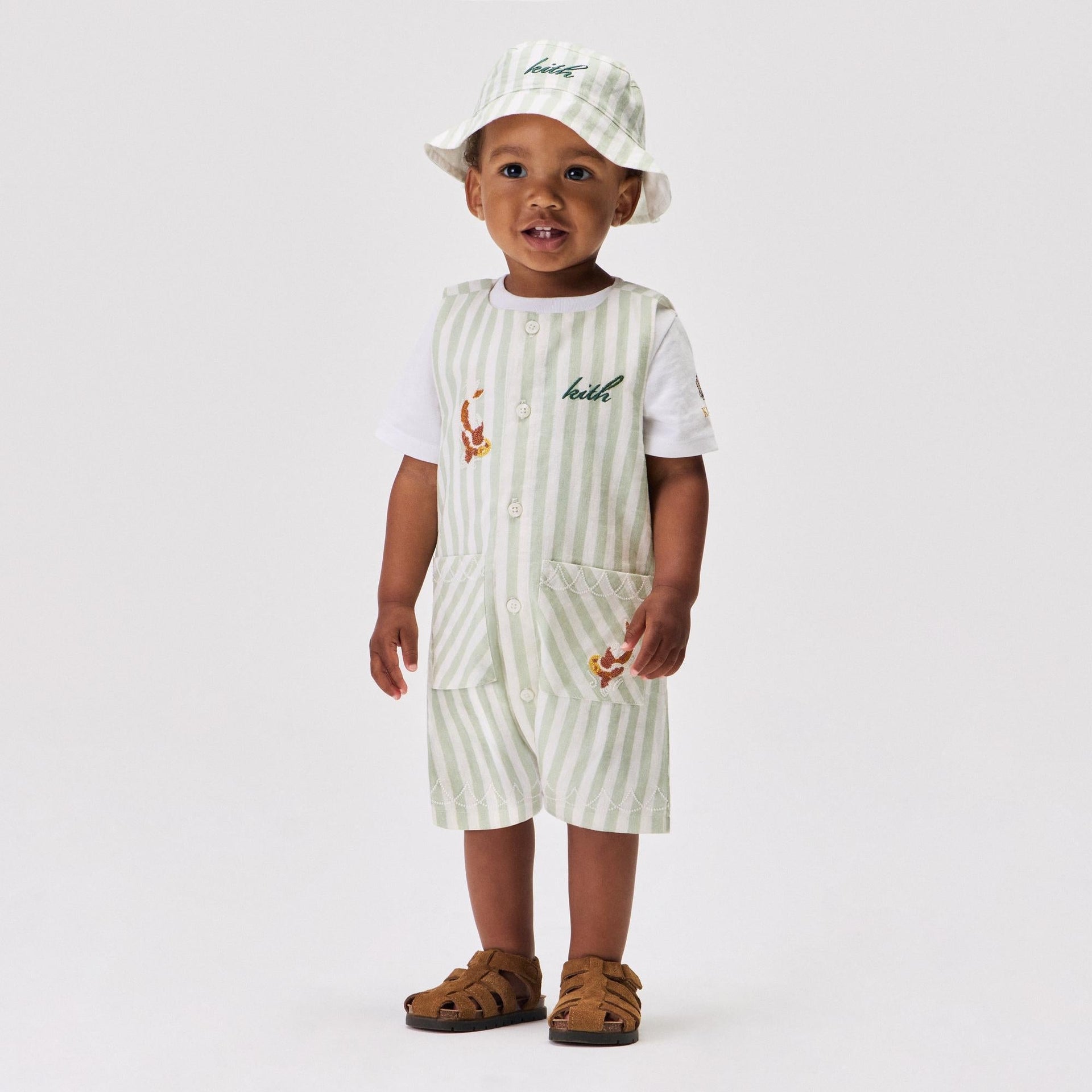 Kith Baby Embroidered Odin Shortall Set - Sage - PH