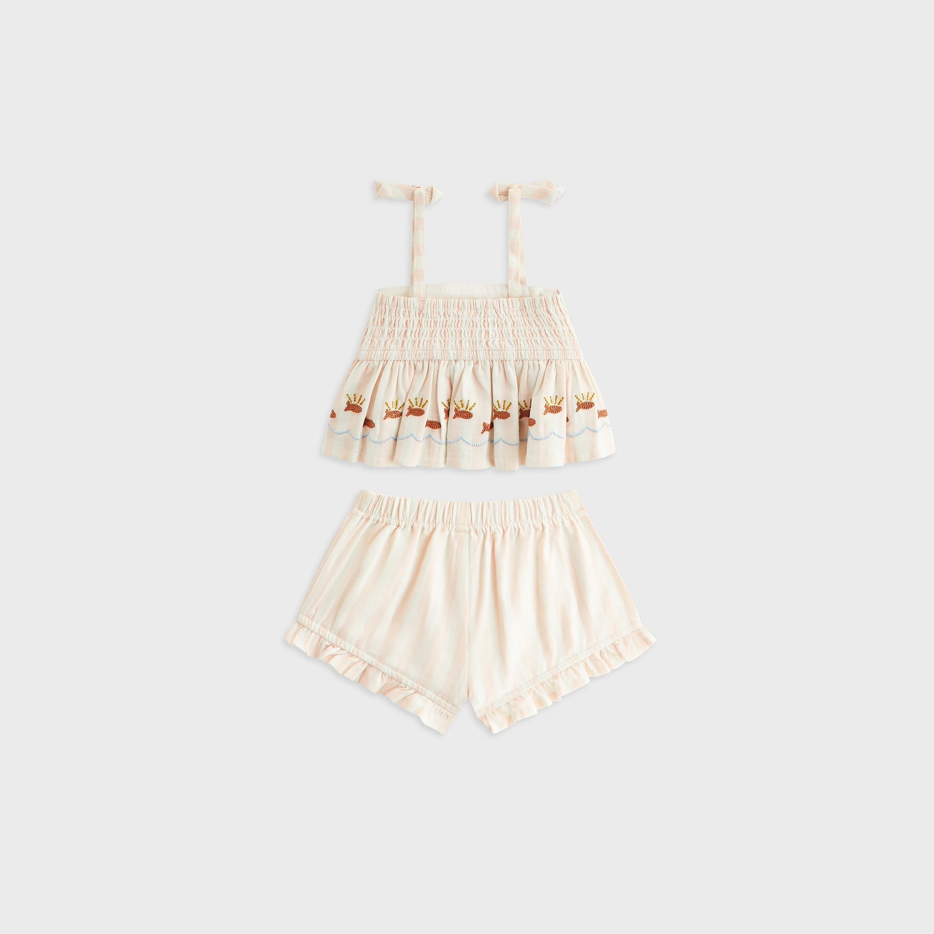 Kith Baby Embroidered Peplum Short Set - Sahara - PH