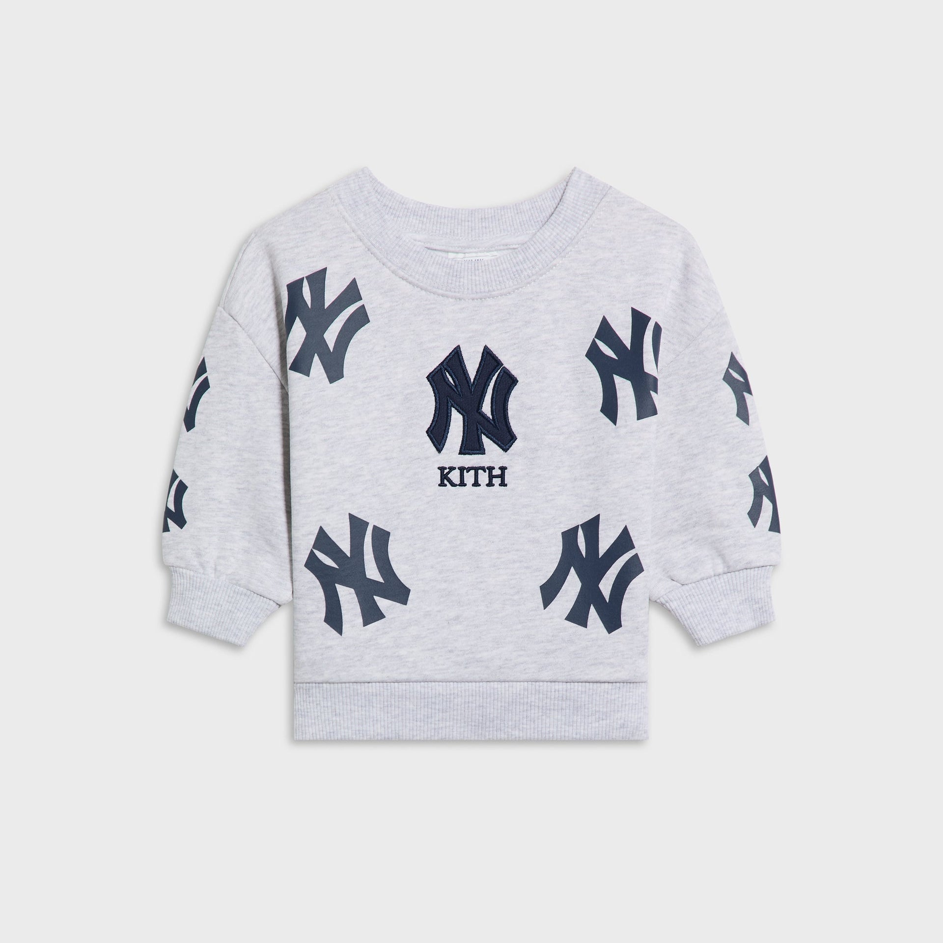 Kith Baby for the New York Yankees Nelson Crewneck - Light Heather Grey