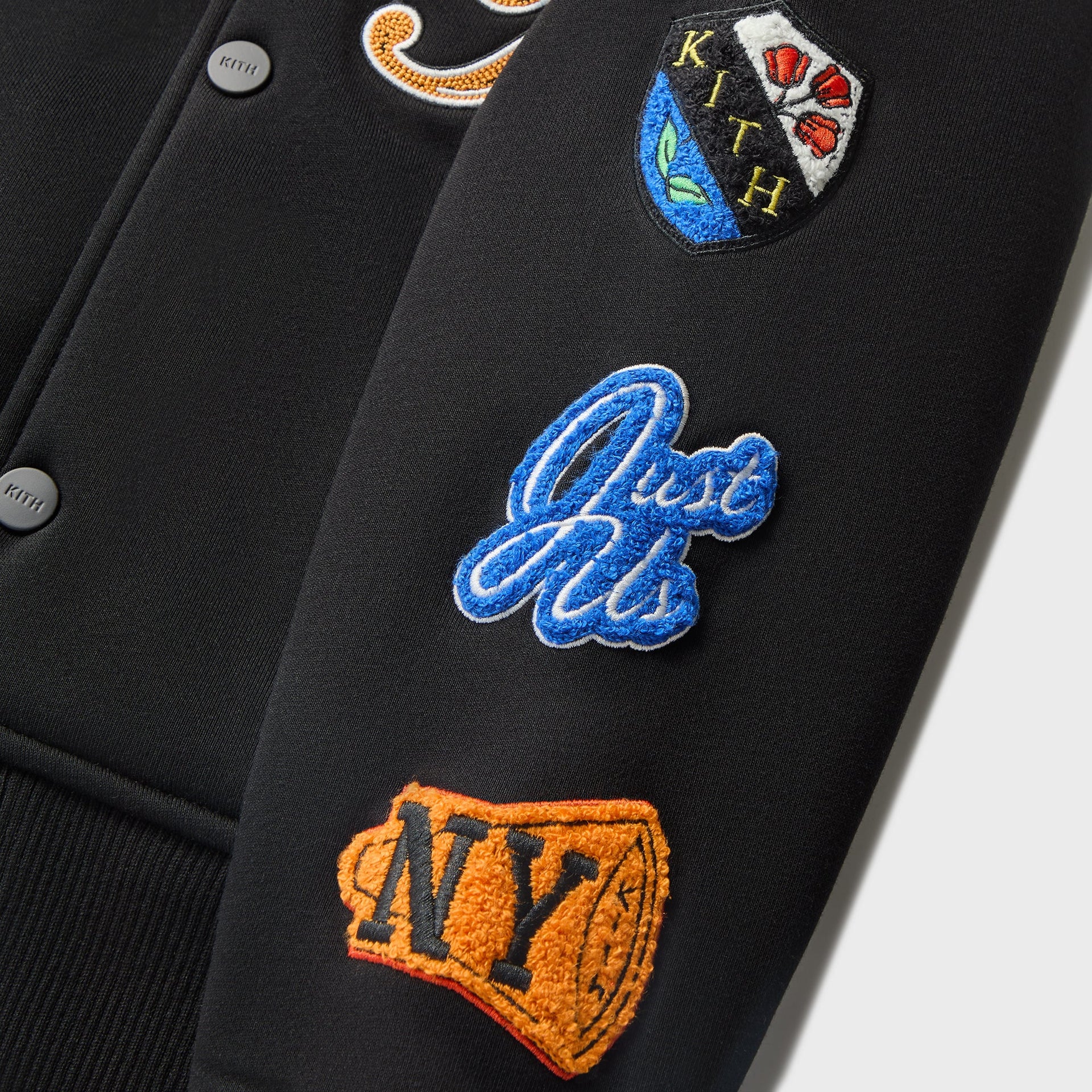 Kith Kids NY to The World Varsity Coaches Jacket - Black